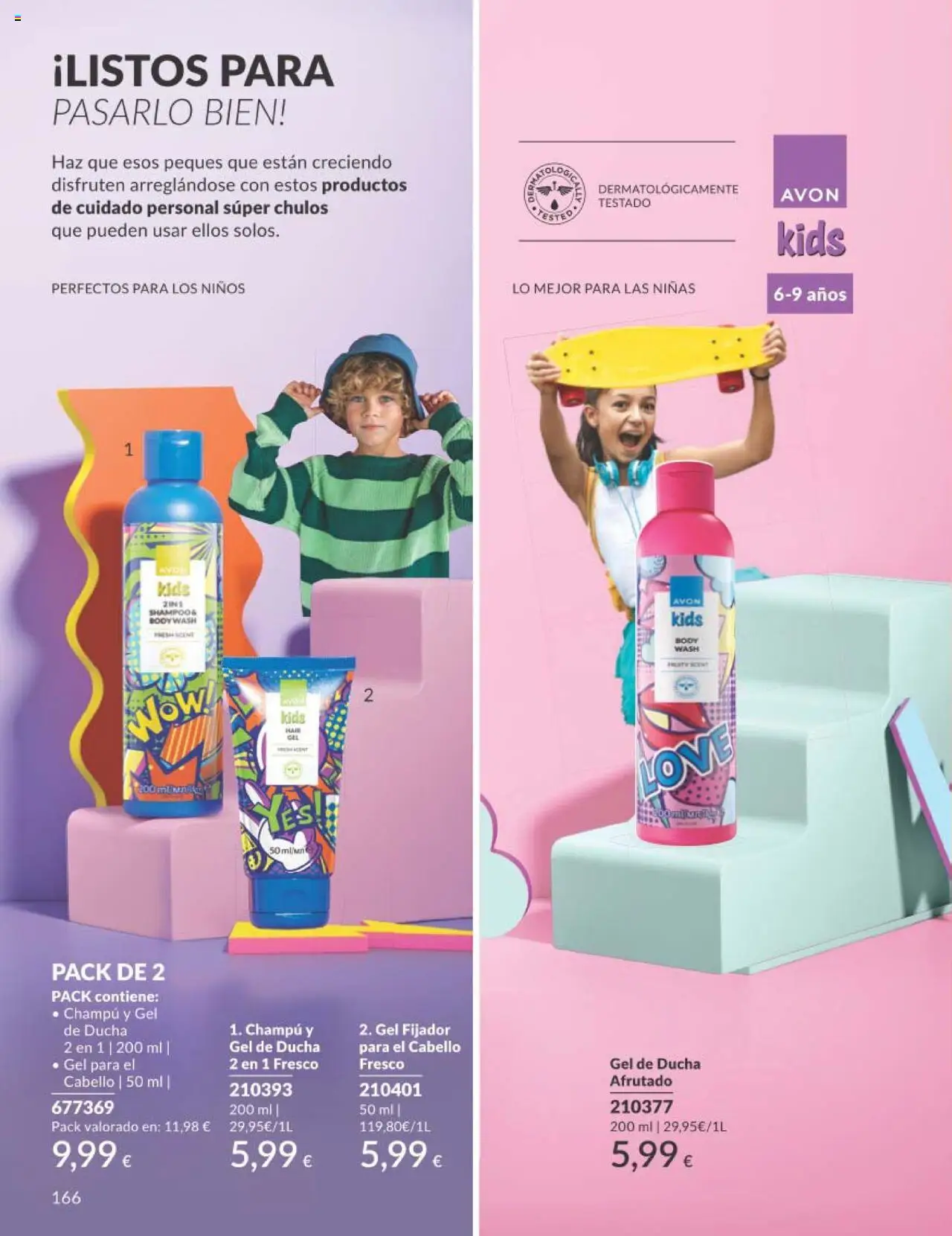 Catálogo AVON campaña 7 │ válido desde el 01.07.2025 | Página: 166 | Productos: Champú, Gel de ducha, Body, Ducha