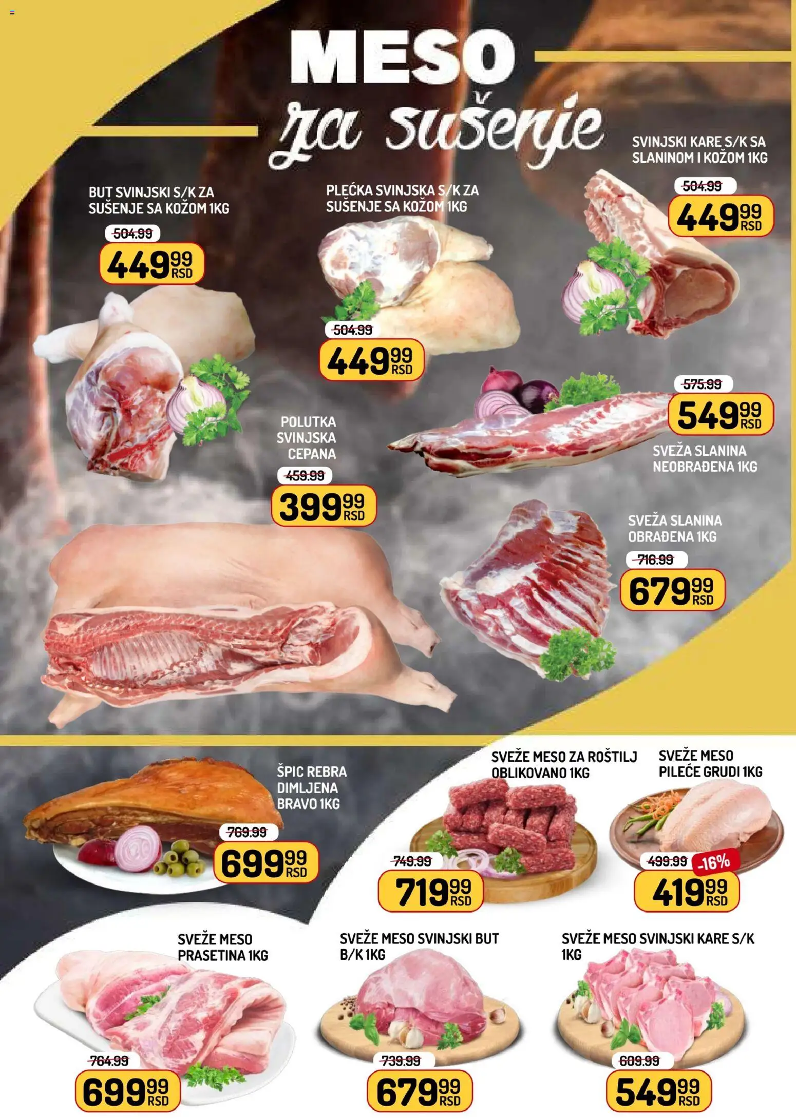 Aman katalog - važi od 07.11.2025 | Strana: 2 | Proizvode: Pileće grudi, Svinjski kare, Slanina, Roštilj