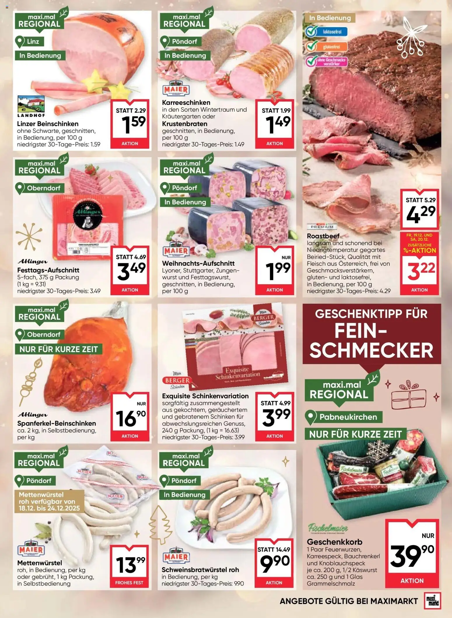 Maximarkt Vöcklabruck, Ried gültig ab 18.12.2025 | Seite: 7 | Produkte: Wurst, Cage de football, Schinken