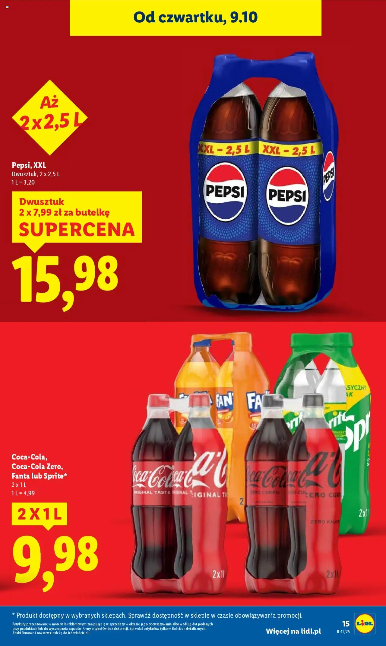 Lidl Gazetka od 09.10.2025 | Strona: 15 | Produkty: Pepsi