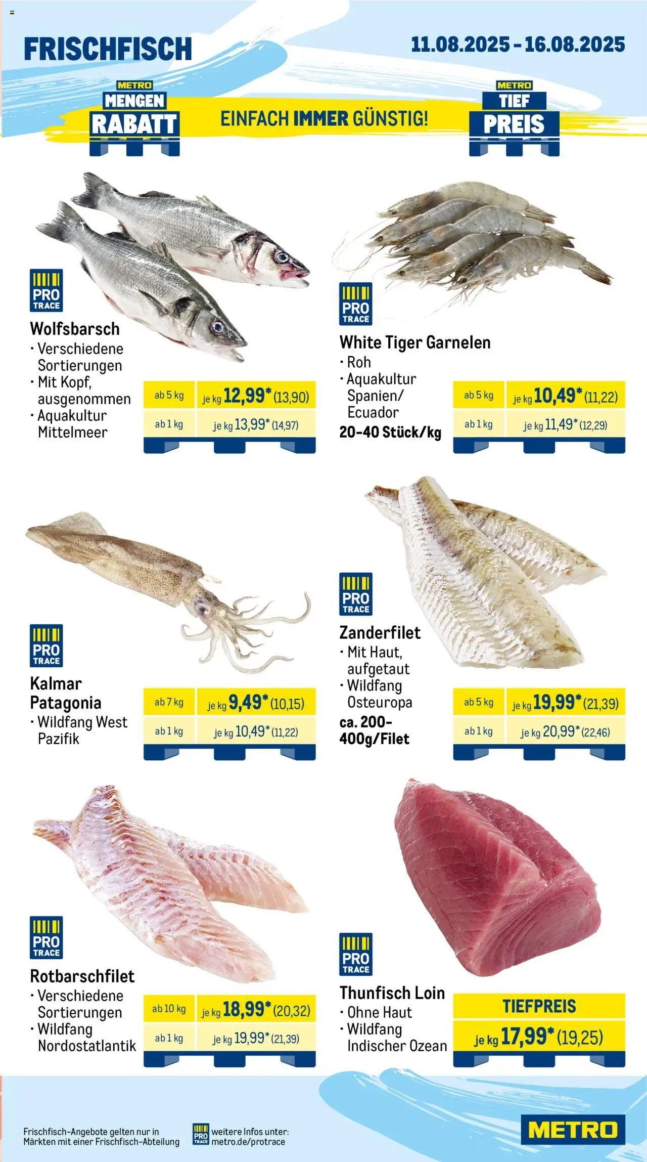 Metro Prospekt 	 - gültig ab dem 11.08.2025 | Seite: 5 | Produkte: Thunfisch, Garnelen, Tiger garnelen