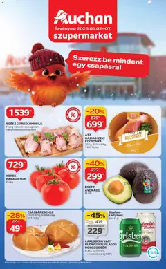 Auchan - Akciós újság Szupermarket - amely érvényes a következő dátumtól: 02.01.2026