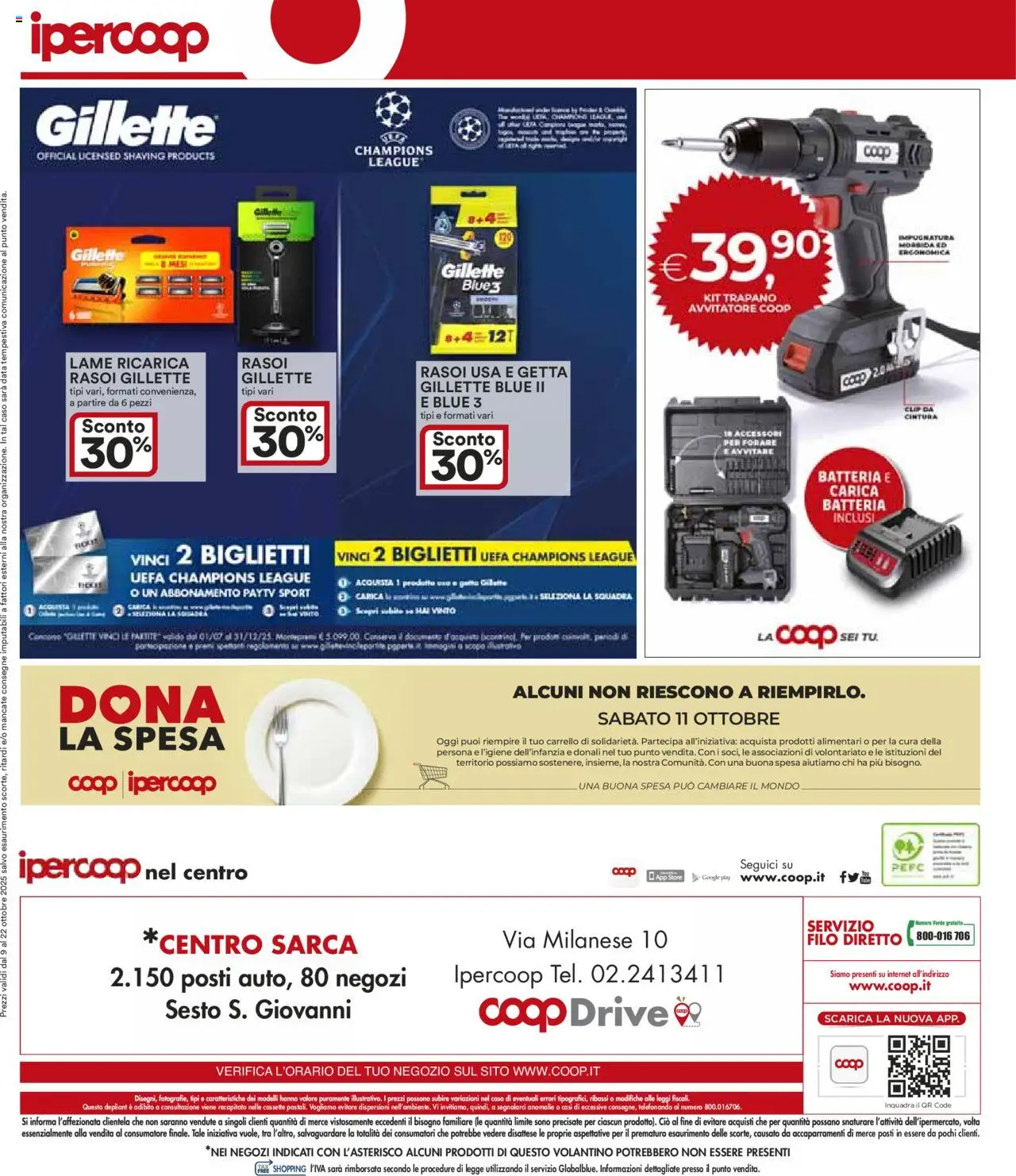 Volantino Ipercoop del 09.10.2025 | Pagina: 41 | Prodotti: Avvitatore, Data, Trapano, Batteria