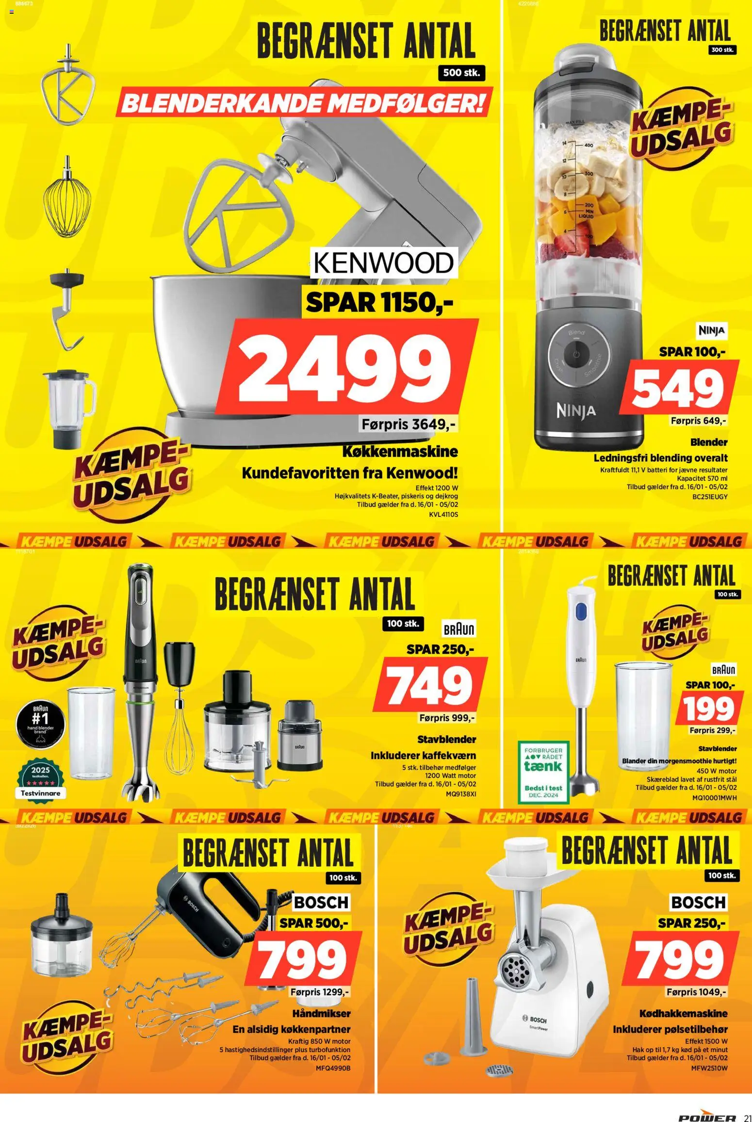Power tilbudsavis – gyldig fra 16.01.2026 | Side: 21 | Produkter: Smoothie, Piskeris, Batteri