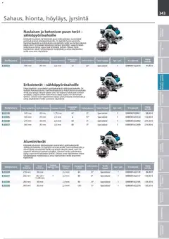 Makita-mainoslehti voimassa 24.03.2026 alkaen | Sivu: 343 | Tuotteet: Monitoimikone, Käsineet