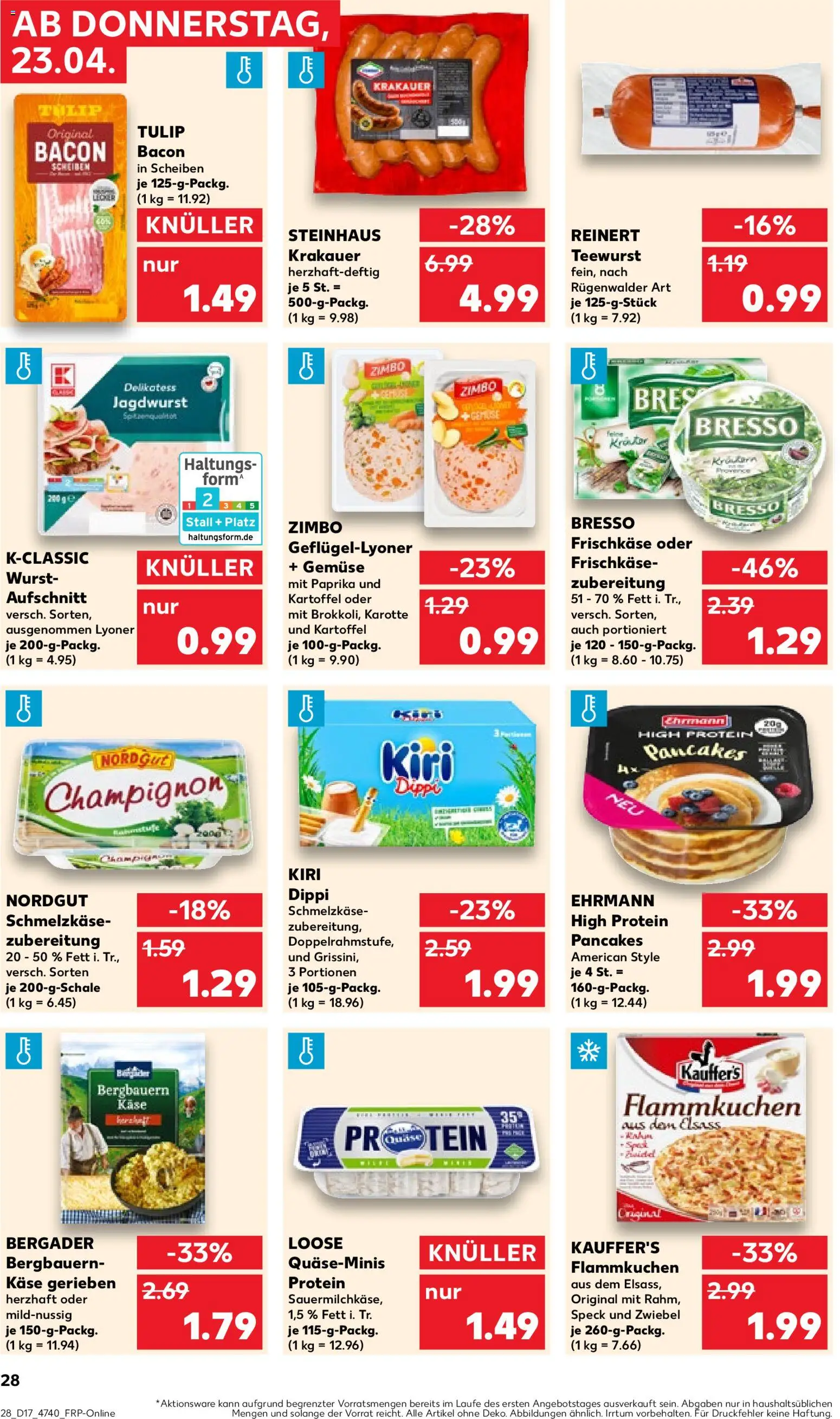 Kaufland Prospekt Hannover	 – gültig ab 23.04.2026 | Seite: 28 | Produkte: Käse, Bresso, Gemüse, Paprika