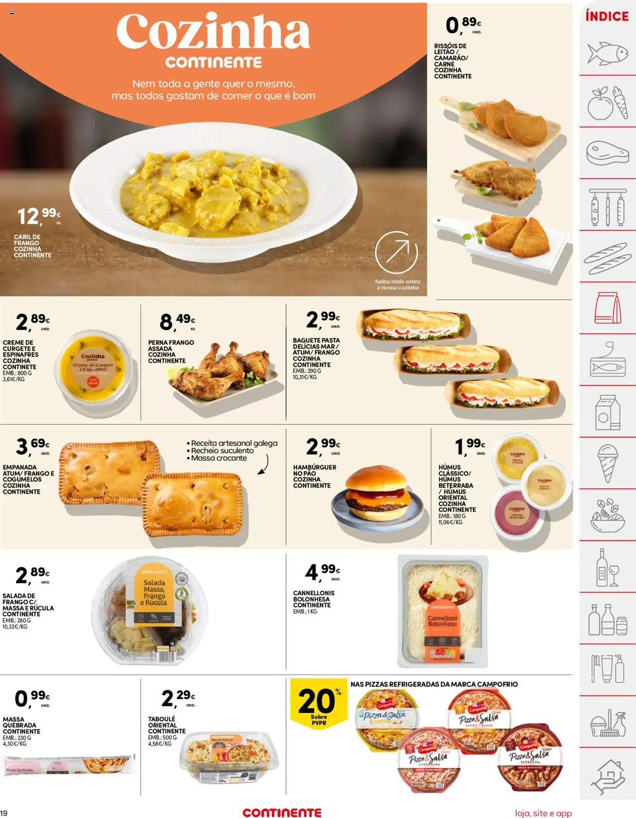 Continente folheto │ válido de 03.06.2025 | Página: 19 | Produtos: Beterraba, Hambúrguer, Camarão, Massa