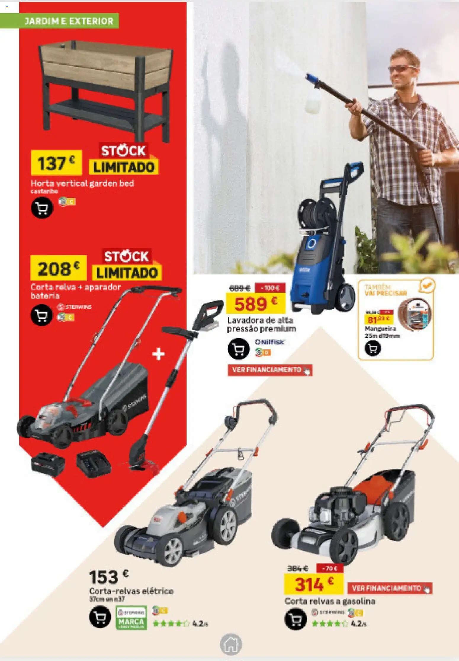 Leroy Merlin Arquipélago da Madeira │ válido de 26.03.2026 | Página: 5 | Produtos: Mangueira, Aparador, Bateria