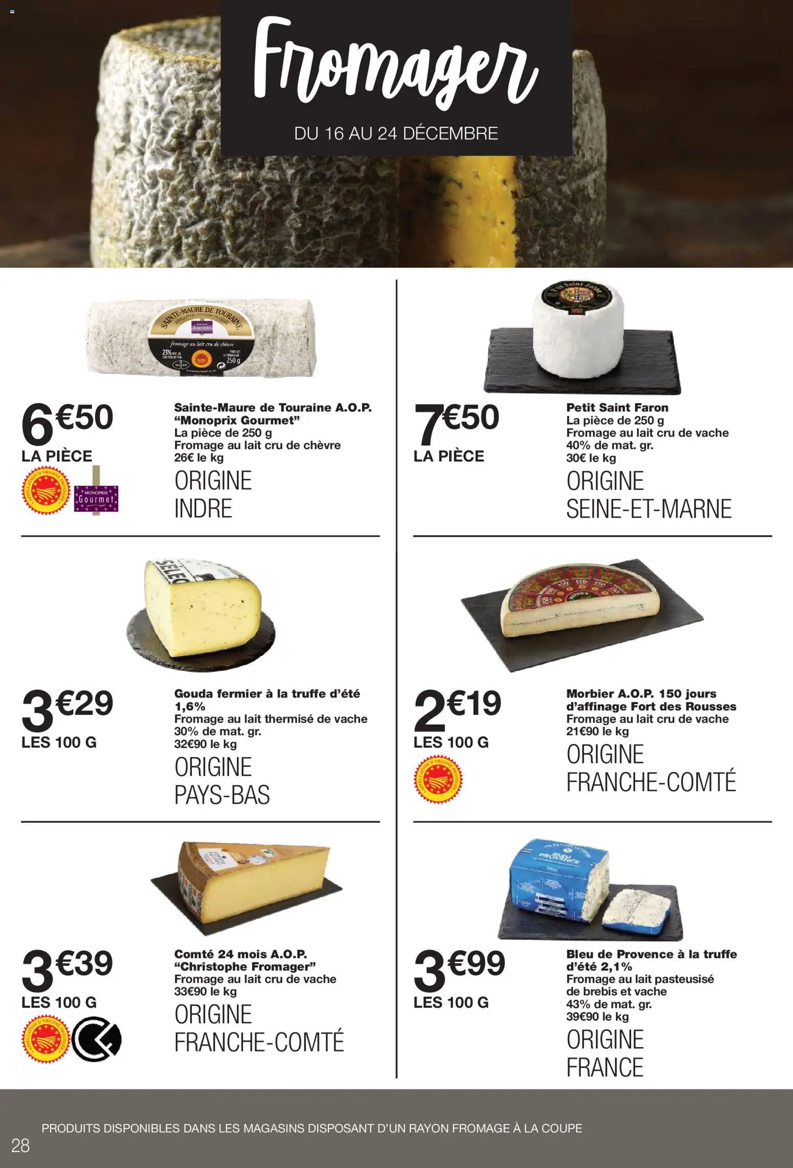 {H1} | Page: 28 | Produits: Lait, Fromage, Gouda