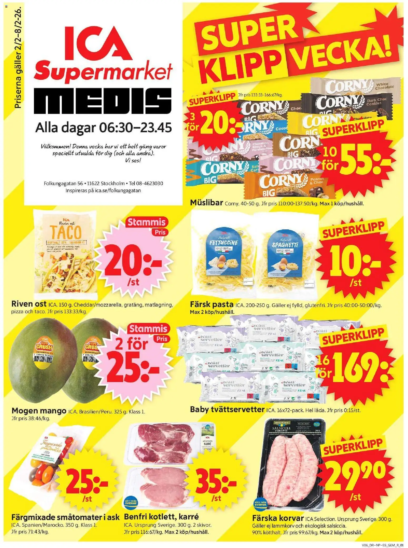 ICA Supermarket reklamblad aktuell från 02.02.2026 | Sida: 1