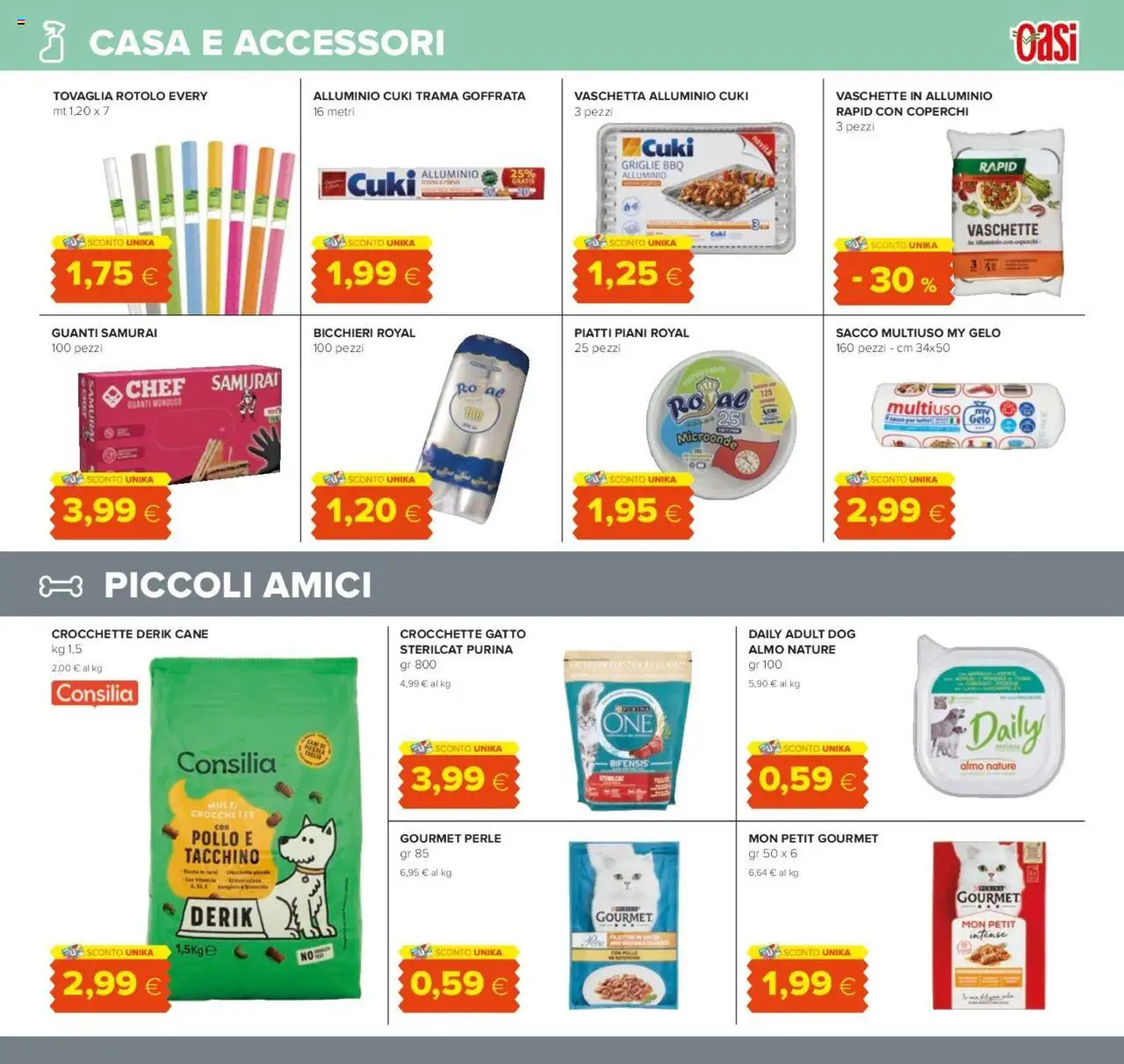 Volantino Oasi del 07.08.2025 | Pagina: 23 | Prodotti: Microonde, Tacchino, Crocchette, Alluminio