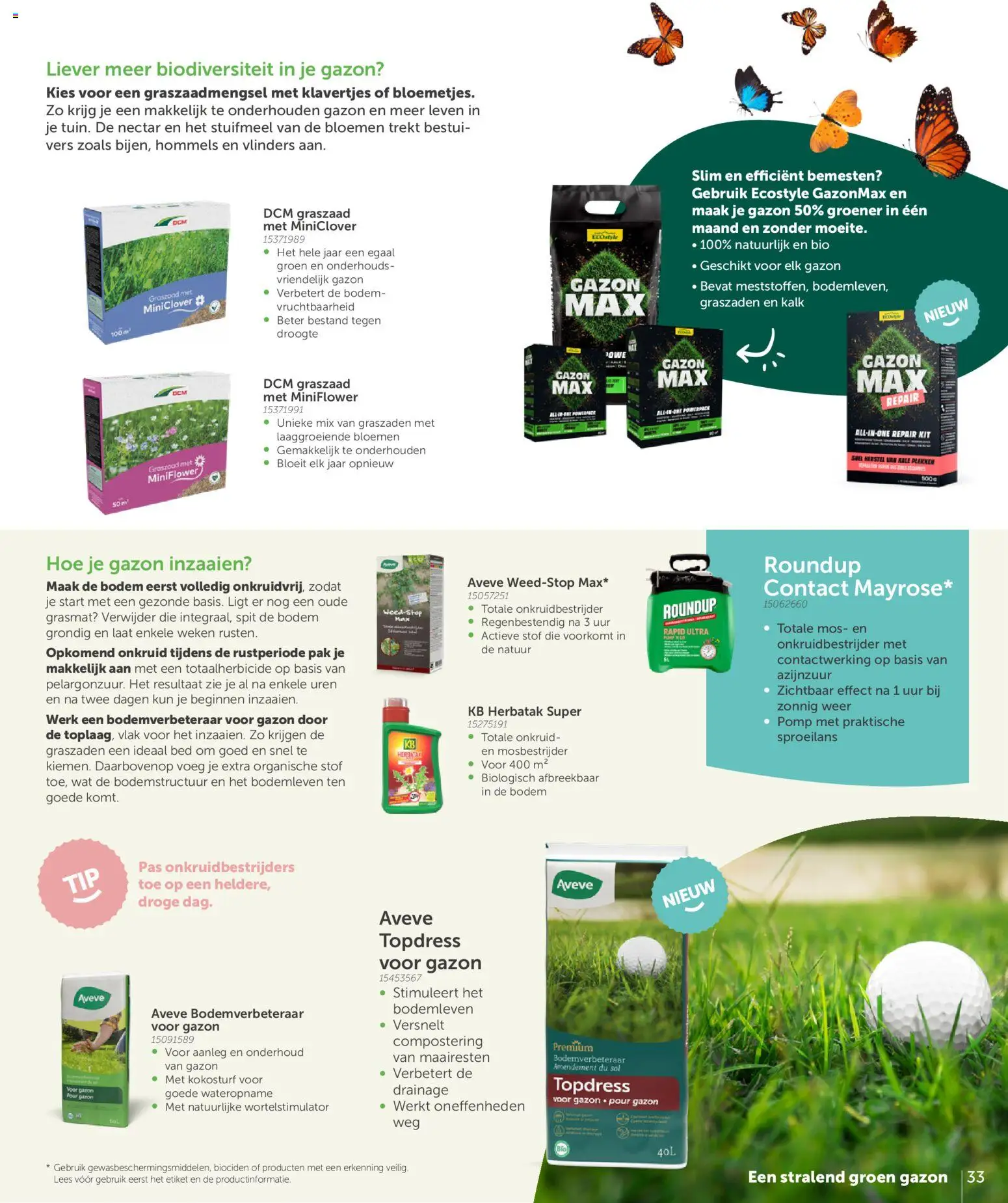 {H1} | Pagina: 33 | Producten: Bloemen, Bed