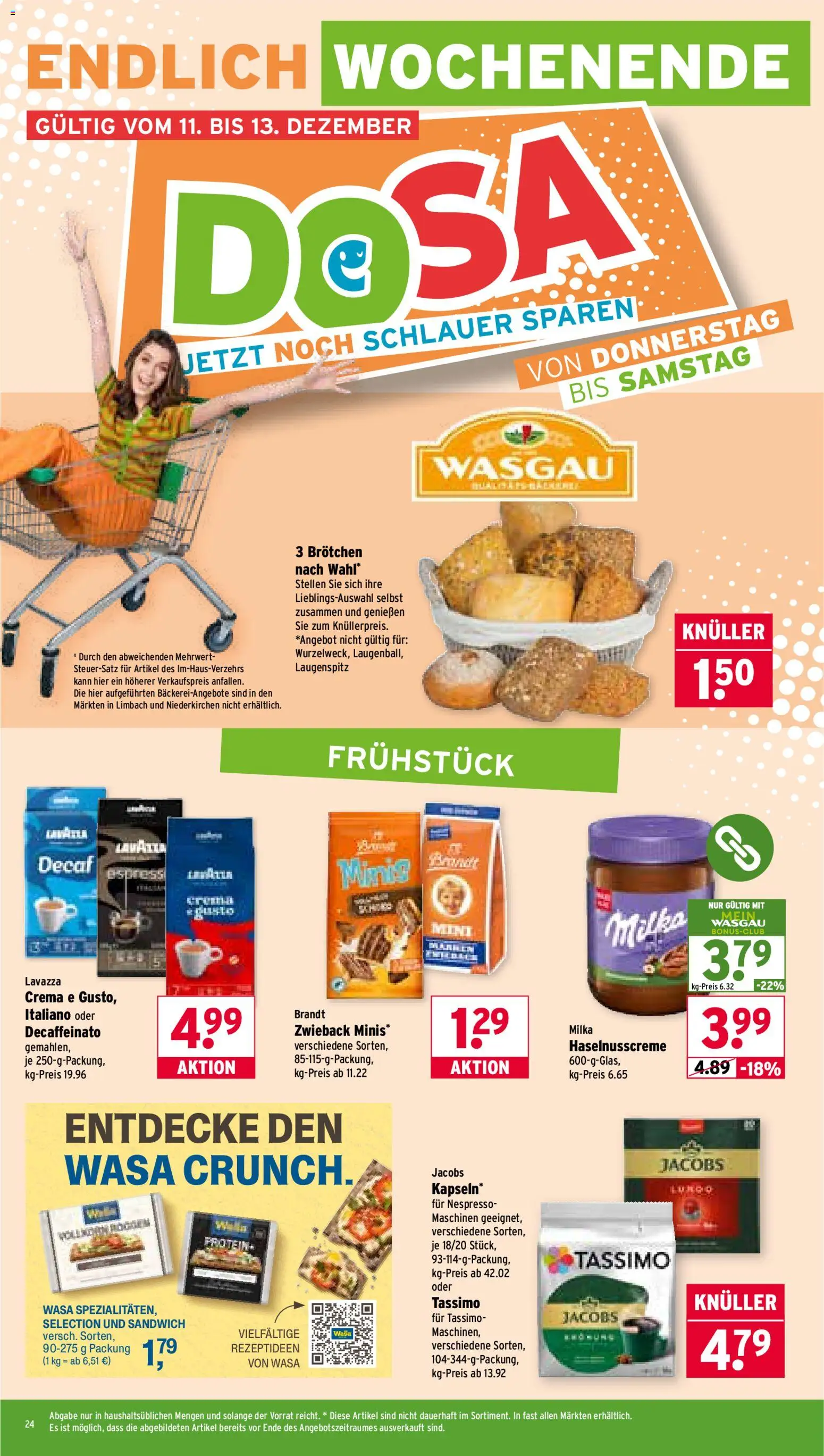 Wasgau Prospekt 	 – gültig ab 08.12.2025 | Seite: 24 | Produkte: Lavazza, Milka, Tassimo