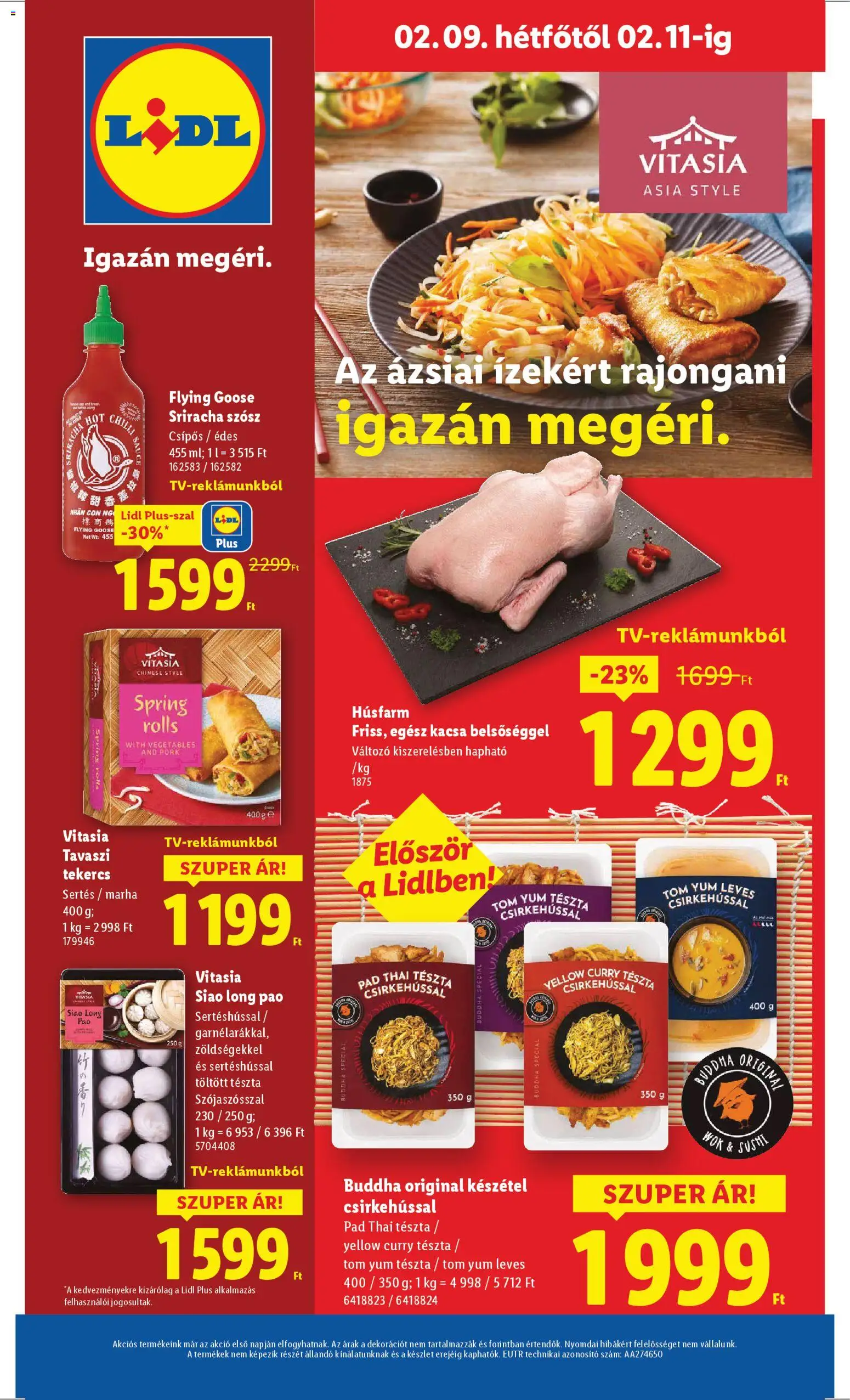Lidl akciós ujság - amely érvényes a következő dátumtól: 05.02.2026 | Oldal: 70 | Termékek: Tészta, Kacsa, Szósz, Készétel