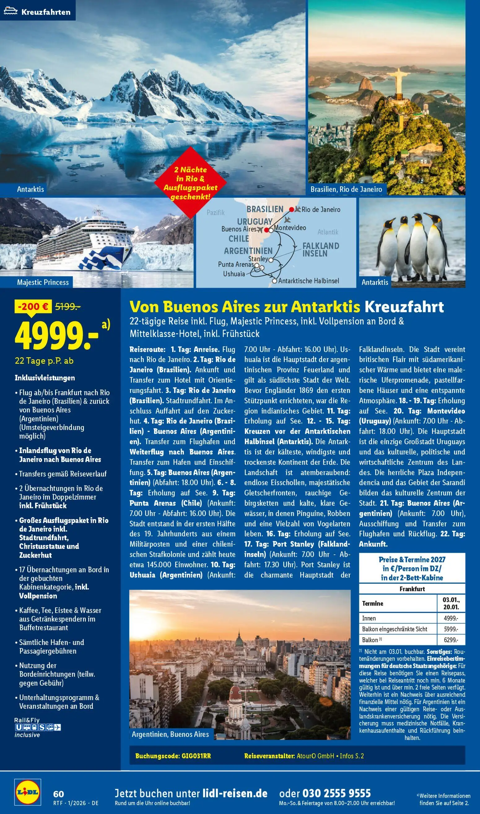 Lidl Reisen - Prospekt – gültig ab 14.01.2026 | Seite: 60 | Produkte: Wasser, Zucker, Uhr