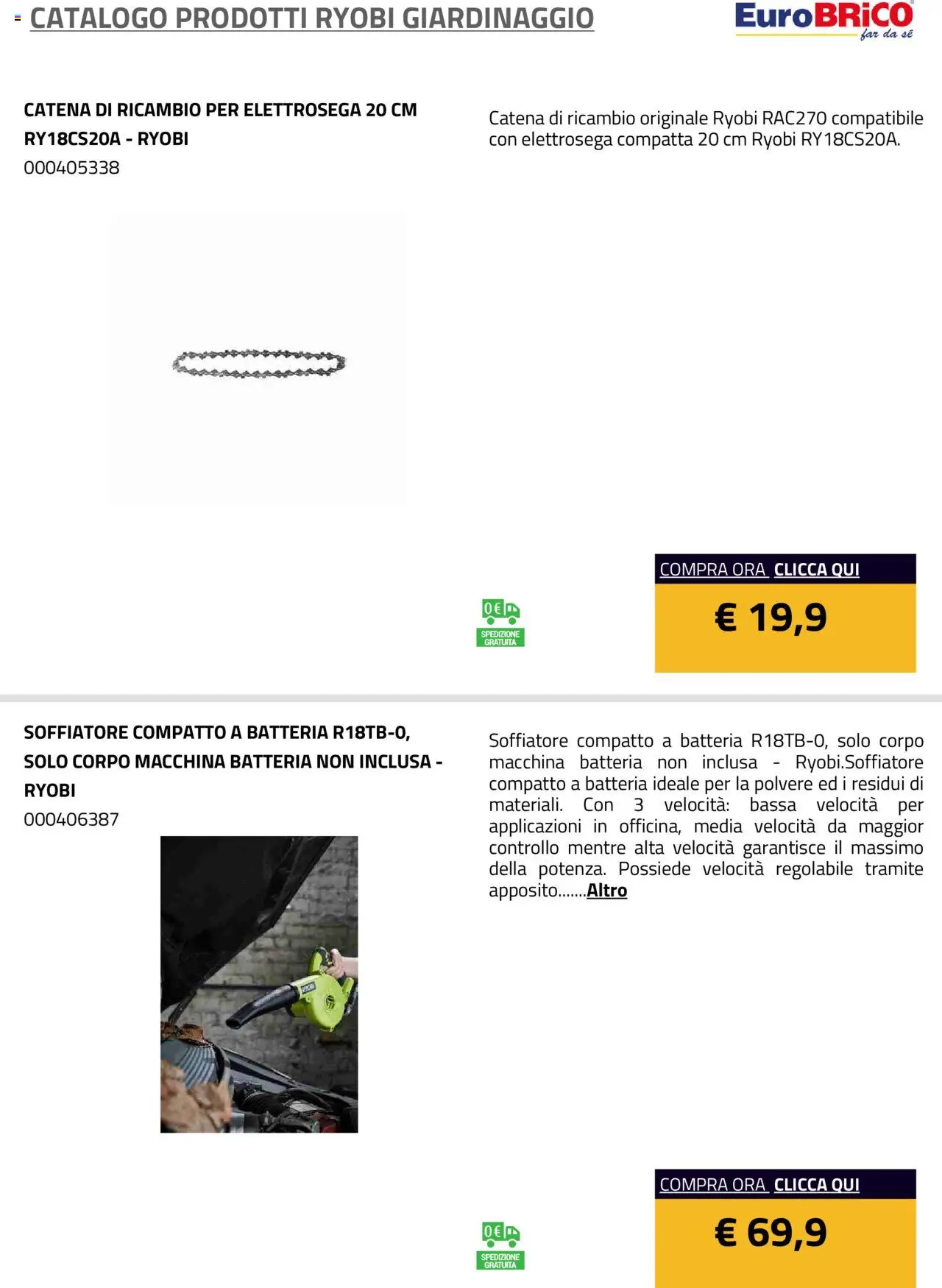 Volantino Eurobrico del 23.07.2025 | Pagina: 48 | Prodotti: Batteria