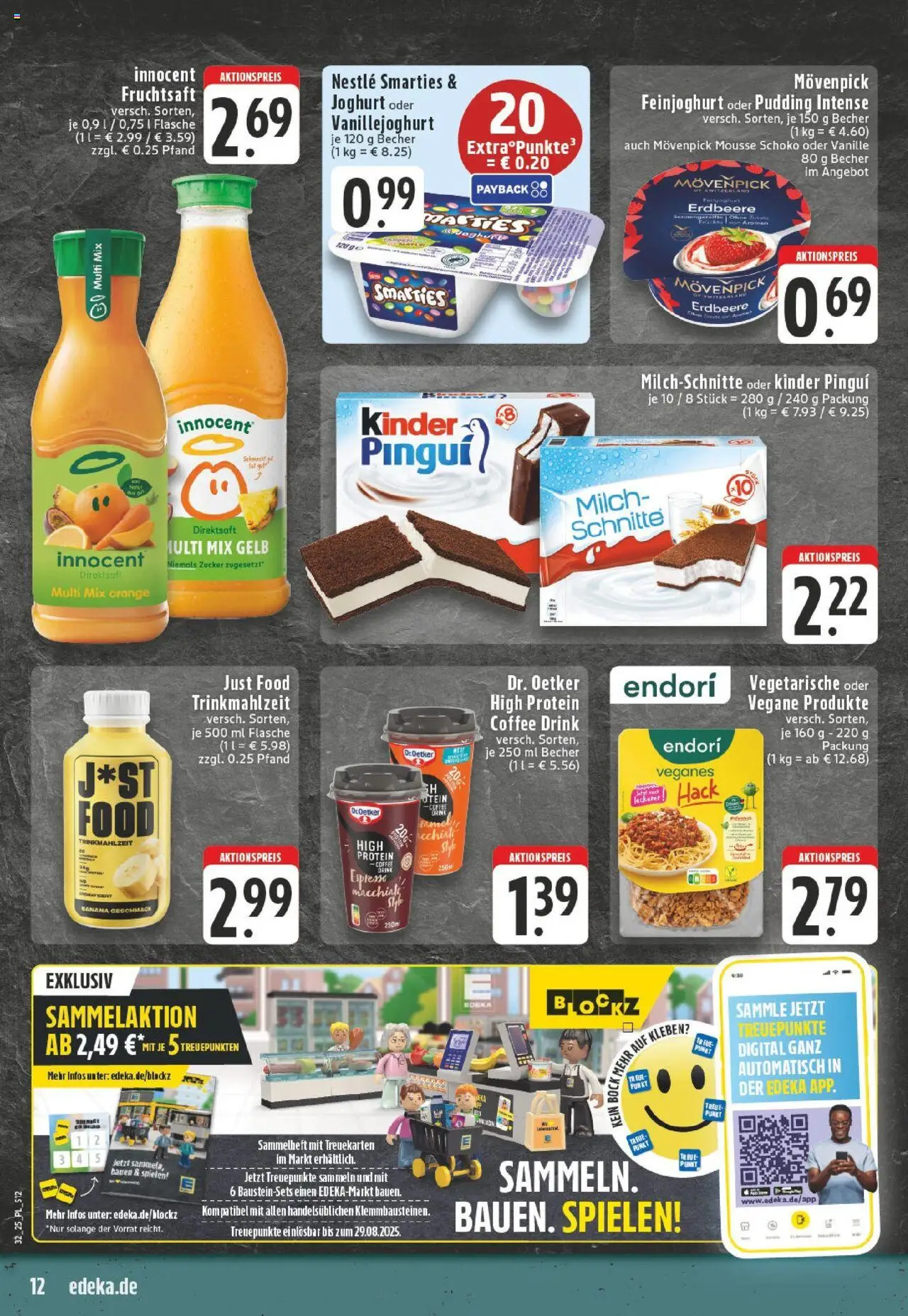 Edeka prospekt Düsseldorf-Derendorf	 - gültig ab dem 03.08.2025 | Seite: 12 | Produkte: Joghurt, Smarties, Pudding, Zucker