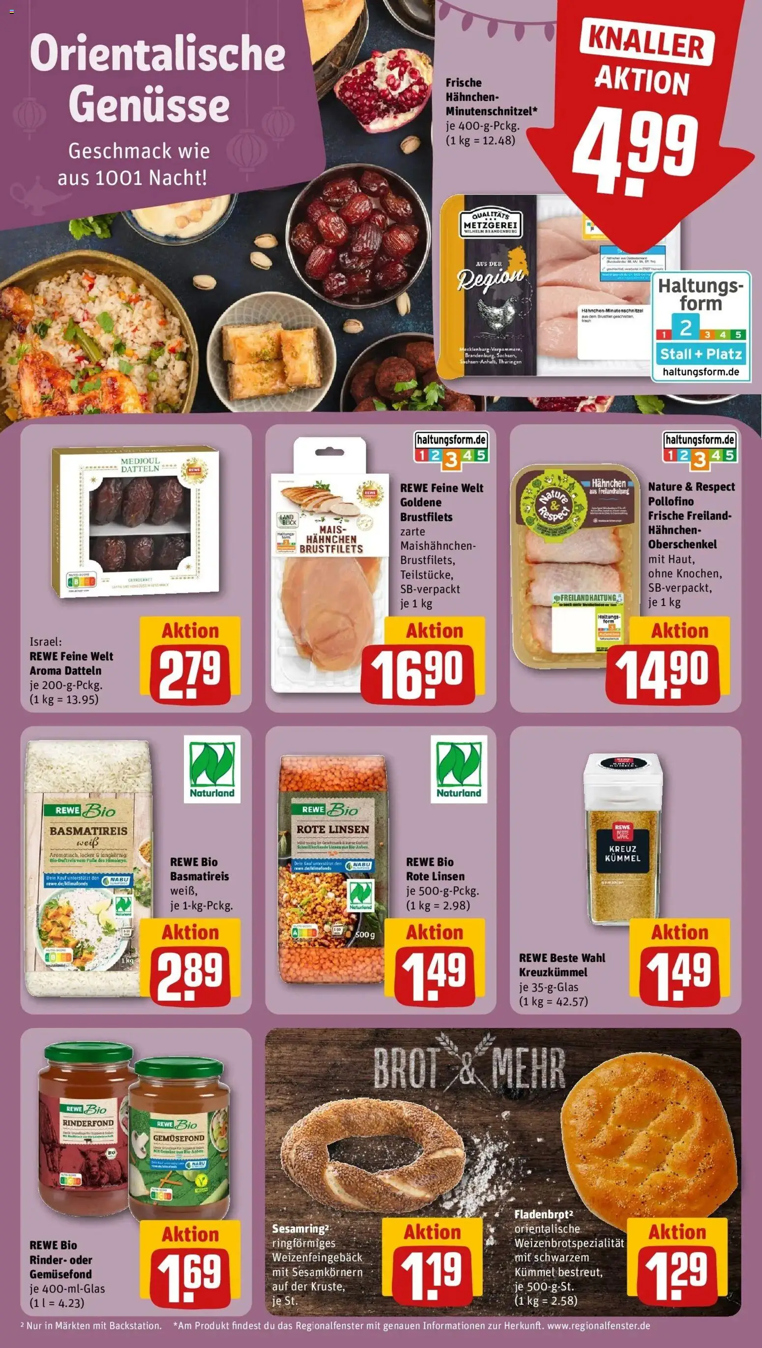 Rewe Prospekt Dresden / Neustadt	 – gültig ab 15.03.2026 | Seite: 15 | Produkte: Hahnchen, Basmatireis, Brot