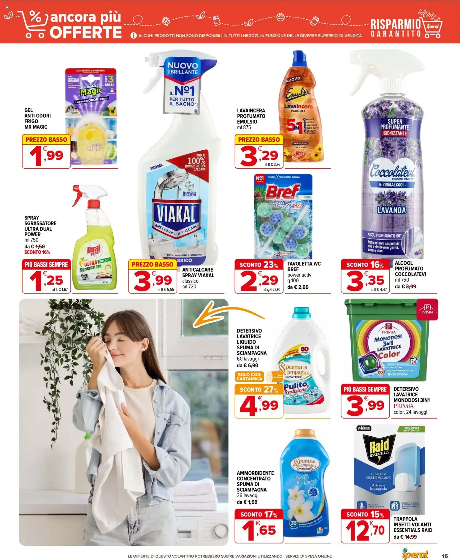 Volantino Iperal del 25.03.2026 | Pagina: 15 | Prodotti: Ammorbidente, Sgrassatore, WC, Profumo
