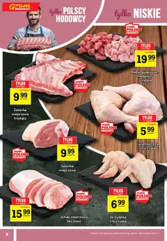 Gram Market Gazetka od 30.07.2025 | Strona: 2 | Produkty: Schab, Mięso, Schab wieprzowy, Golonka wieprzowa