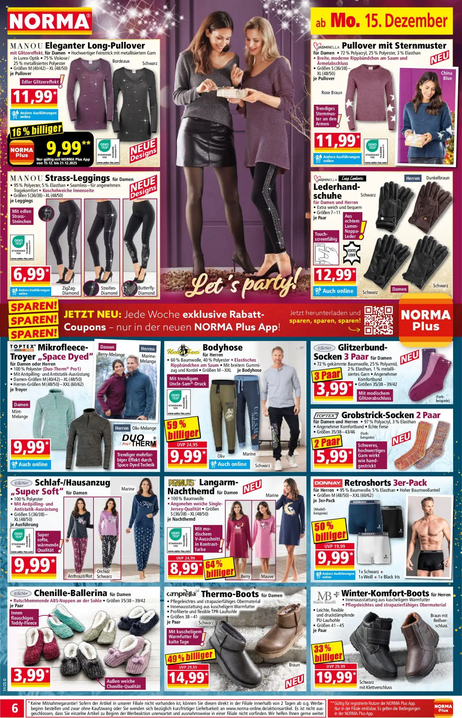 Norma Prospekt 	 – gültig ab 15.12.2025 | Seite: 10 | Produkte: Pullover, Socken, Leggings
