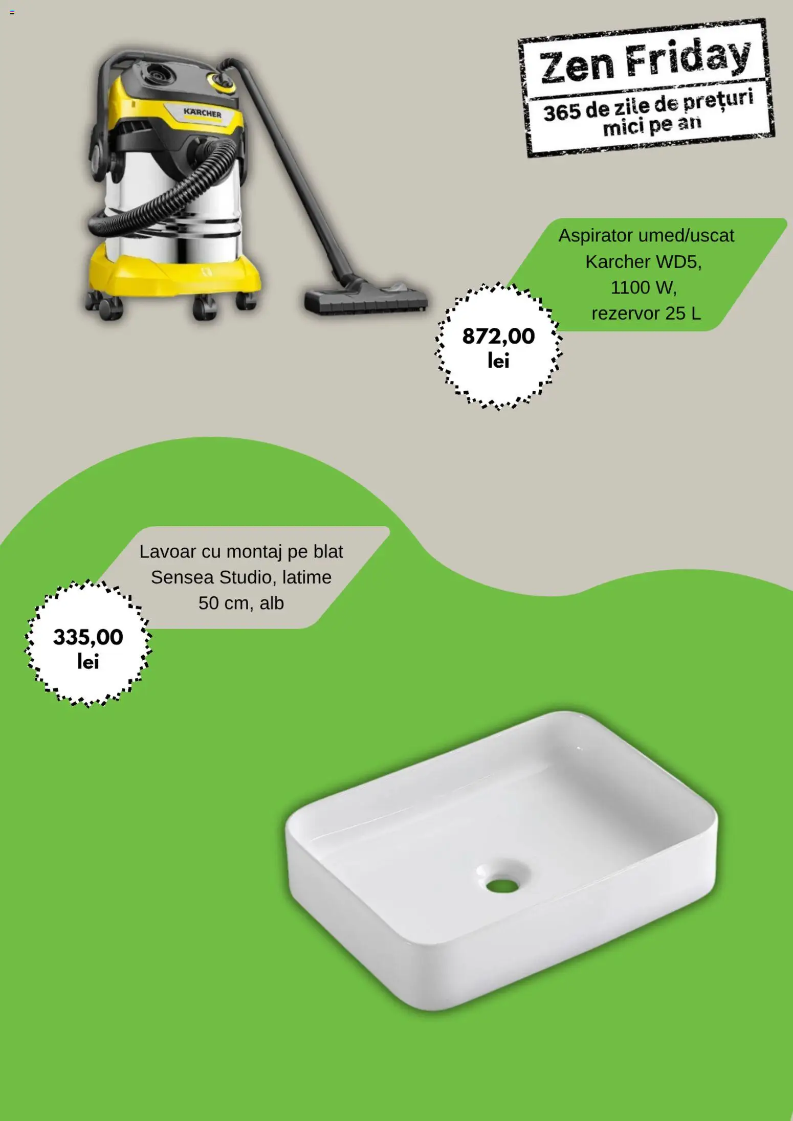 Noul catalog Leroy Merlin – valabil de la 27.10.2025 | Pagină: 5 | Produse: Aspirator, Lavoar, Mici