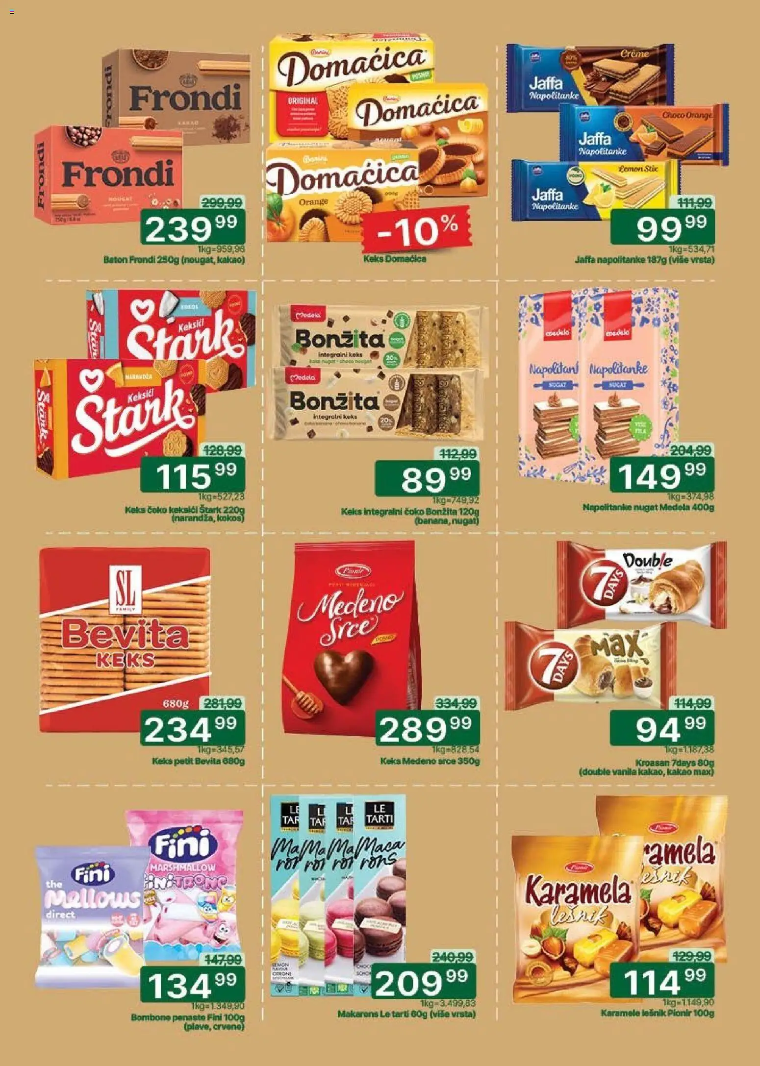 Univerexport katalog - važi od 02.03.2026 | Strana: 19 | Proizvode: Bombone, Kroasan, Domaćica, Napolitanke