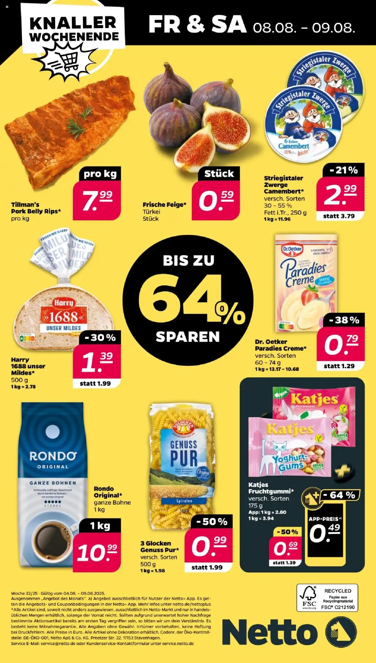Netto Prospekt 	 - gültig ab dem 04.08.2025 | Seite: 30 | Produkte: Milch, Katjes, Creme