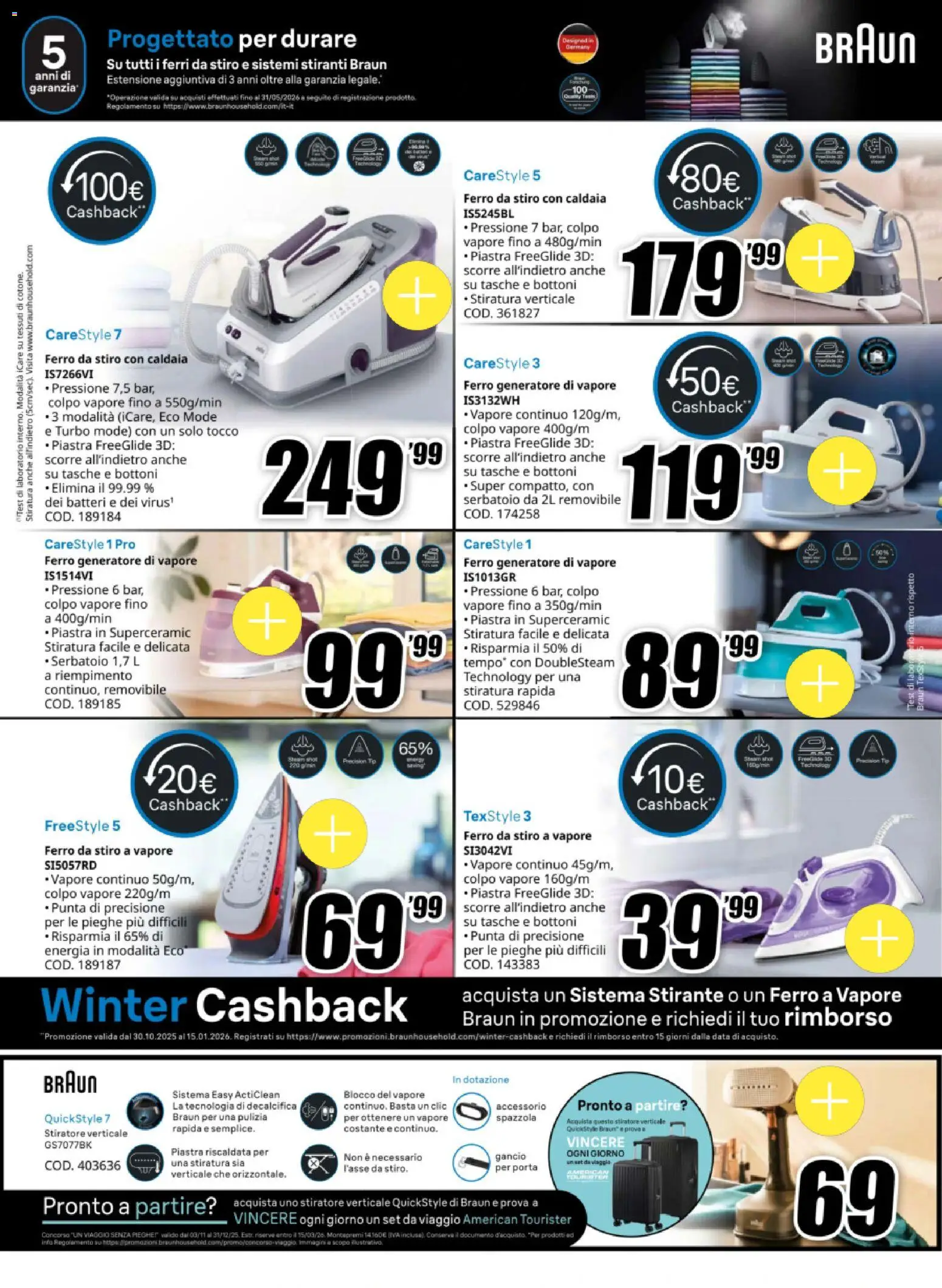 Volantino Media World del 12.11.2025 | Pagina: 24 | Prodotti: Stiratore verticale, Caldaia, Generatore, Ferro da stiro