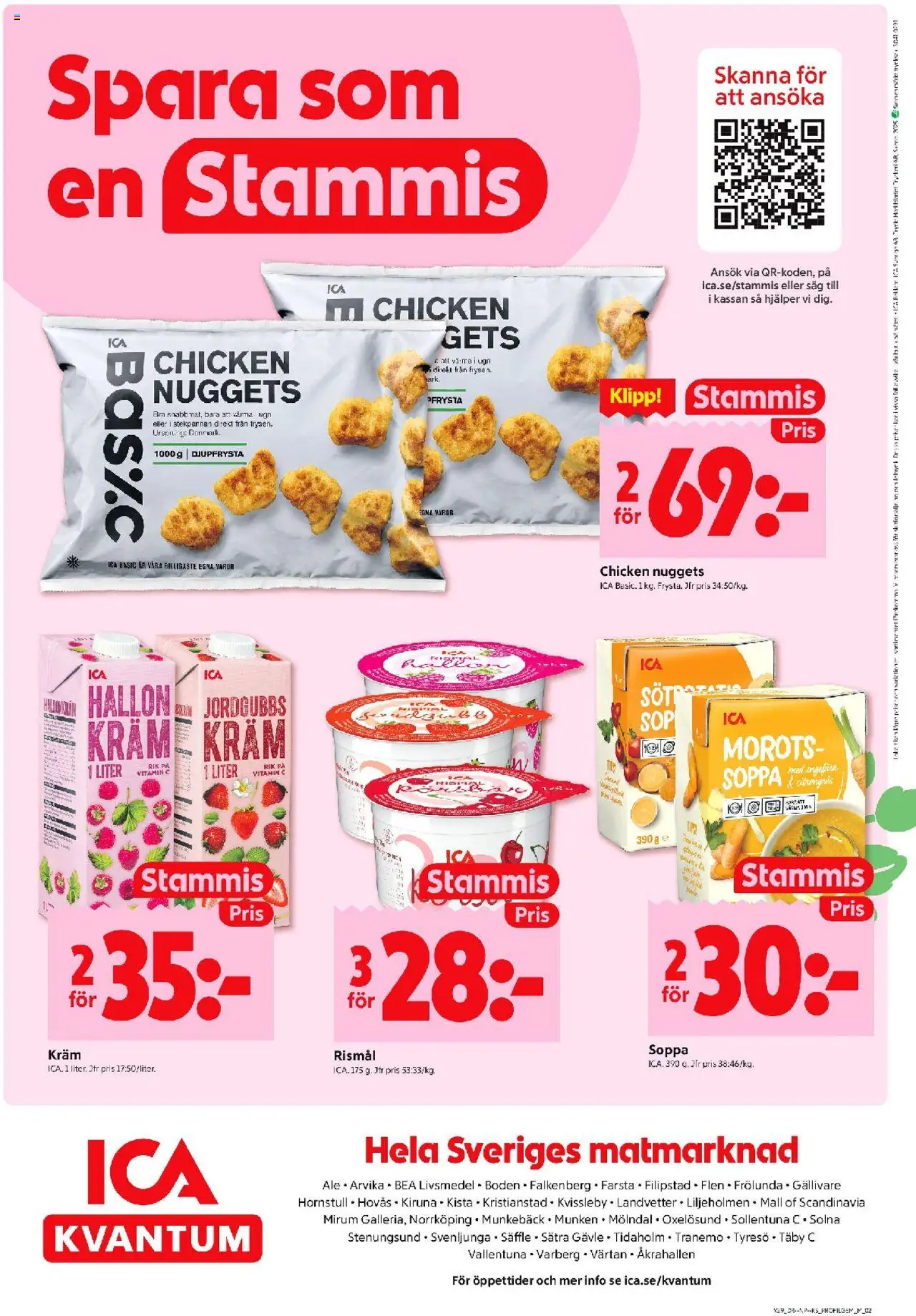 ICA Kvantum reklamblad aktuell från 14.07.2025 | Sida: 6 | Produkter: Såg, Kräm, Hallon, Soppa