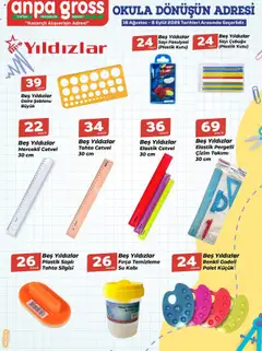 Anpa Gross Okula Dönüş Başlasın! - 16.08.2025 tarihinden itibaren geçerlidir | Sayfa: 14 | Ürünler: Plastik Saplı, Cetvel, Fırça, Tahta silgisi