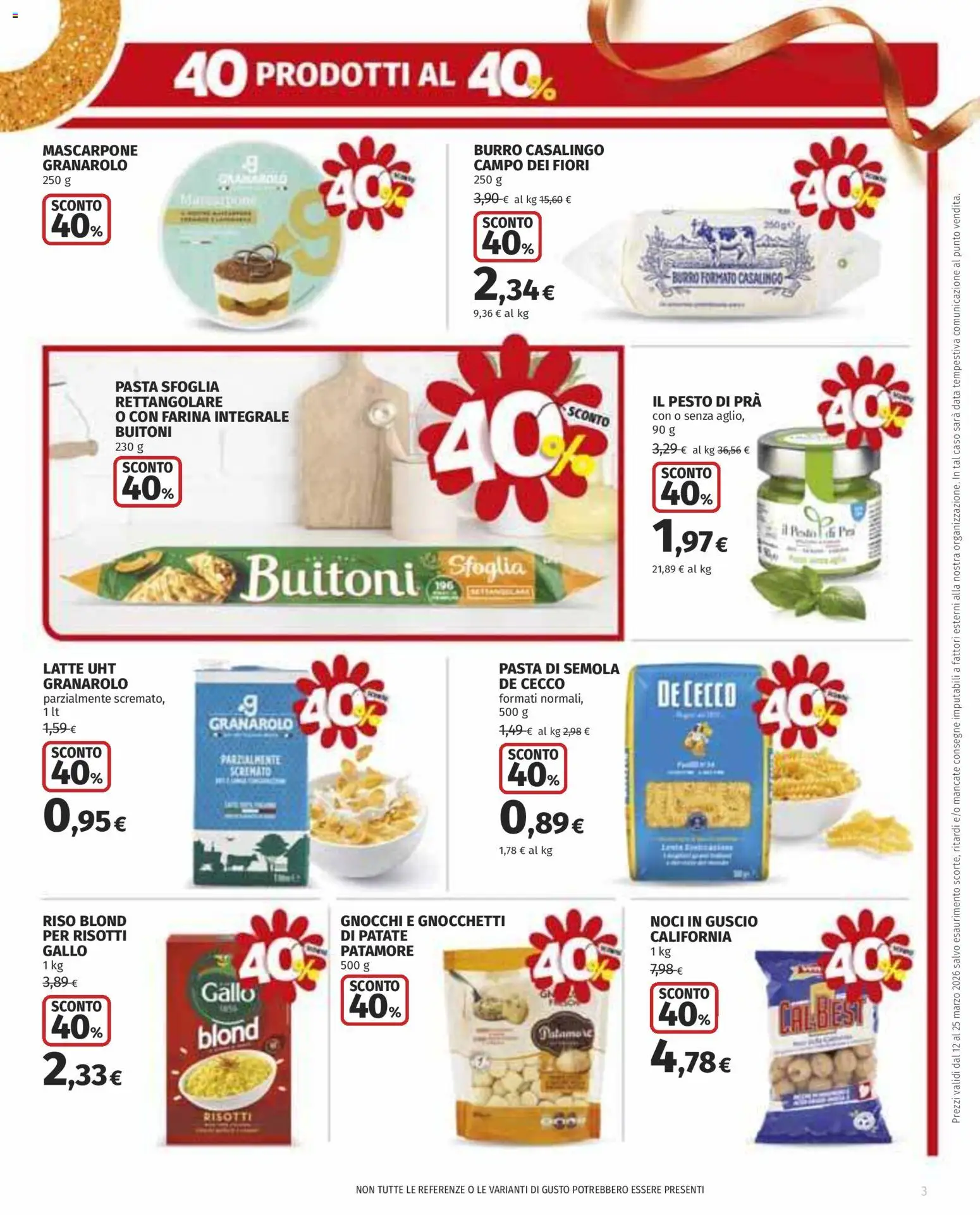 Volantino COOP del 12.03.2026 | Pagina: 3 | Prodotti: Riso, Pasta sfoglia, Latte, Gnocchetti
