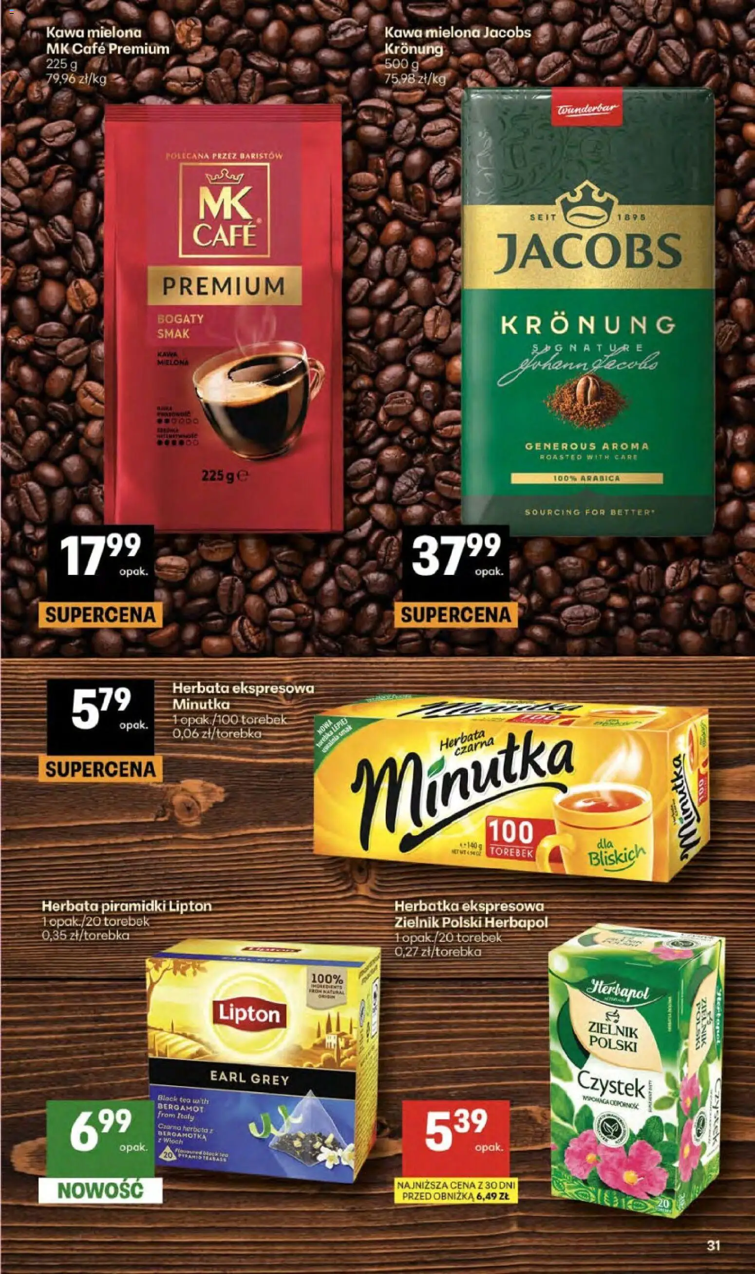 Delikatesy Centrum gazetka - Sklepy Własne od 02.04.2026 | Strona: 31 | Produkty: Torebka, Kawa, Herbata