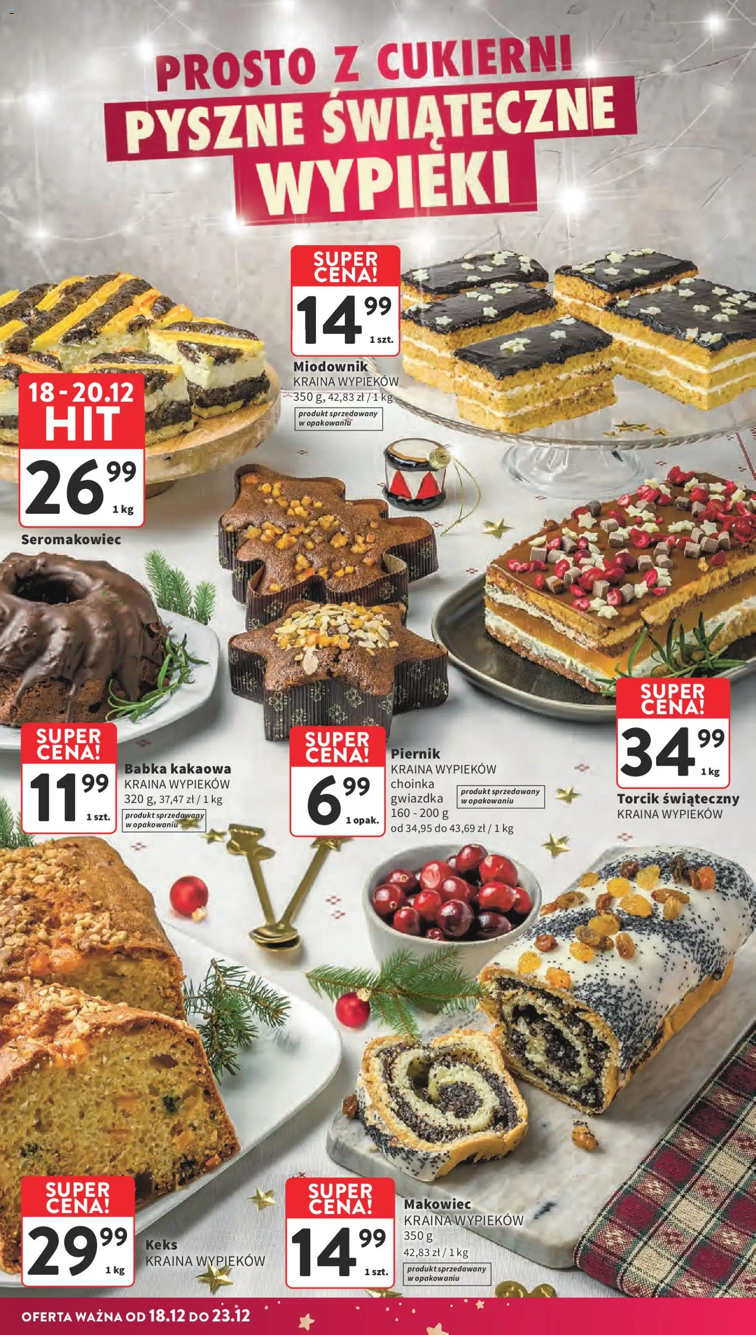 Intermarche Gazetka od 18.12.2025 | Strona: 28 | Produkty: Choinka, Piernik, Babka