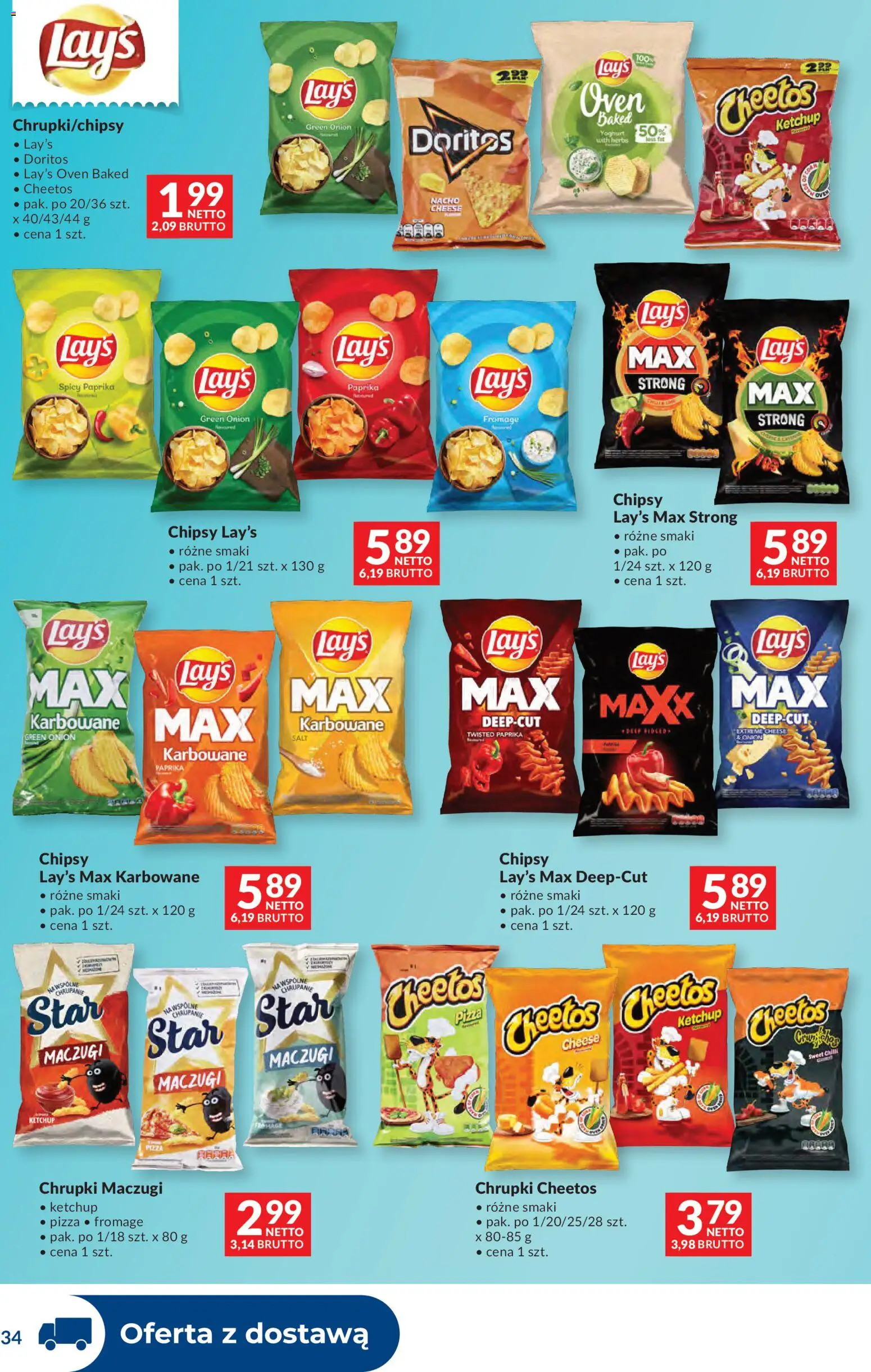 Makro Gazetka - Dystrybucja do sklepów od 09.12.2025 | Strona: 34 | Produkty: Chipsy, Ketchup, Chrupki, Doritos