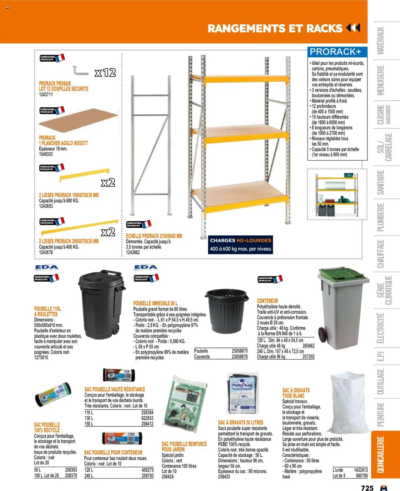  | Page: 725 | Produits: Poubelle, Poids, Poignées, Prise