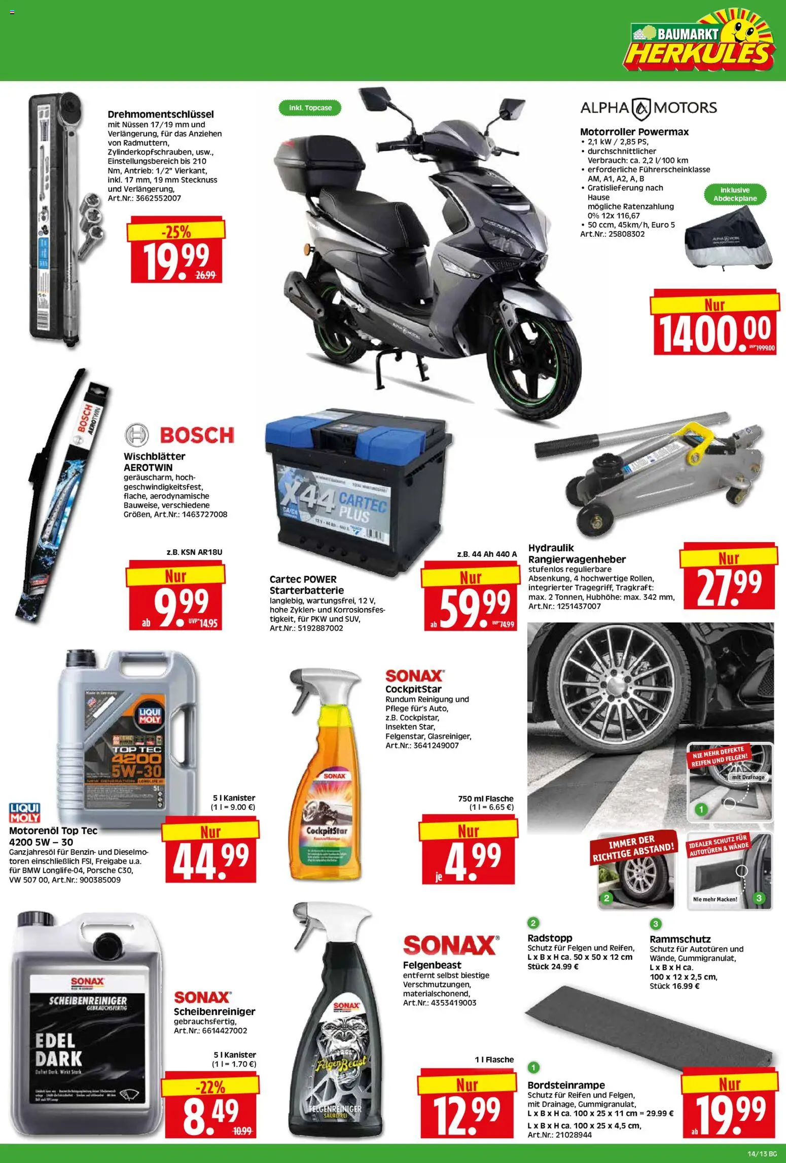 HERKULES - Bau & Garten – gültig ab 30.03.2026 | Seite: 13 | Produkte: Top, Bosch
