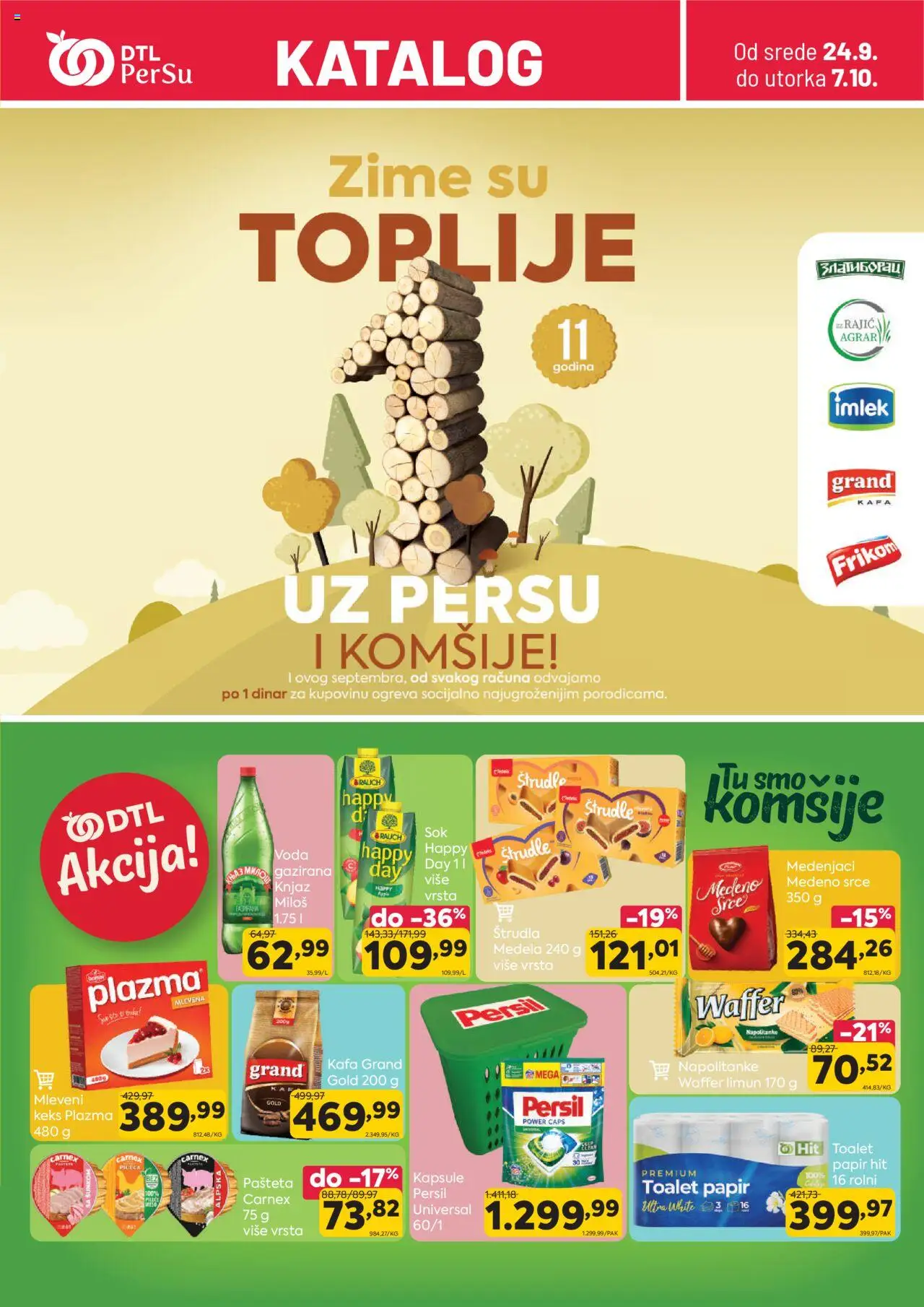 PerSu katalog - važi od 24.09.2025 | Strana: 1 | Proizvode: Voda, Medenjaci, Kafa, Pašteta