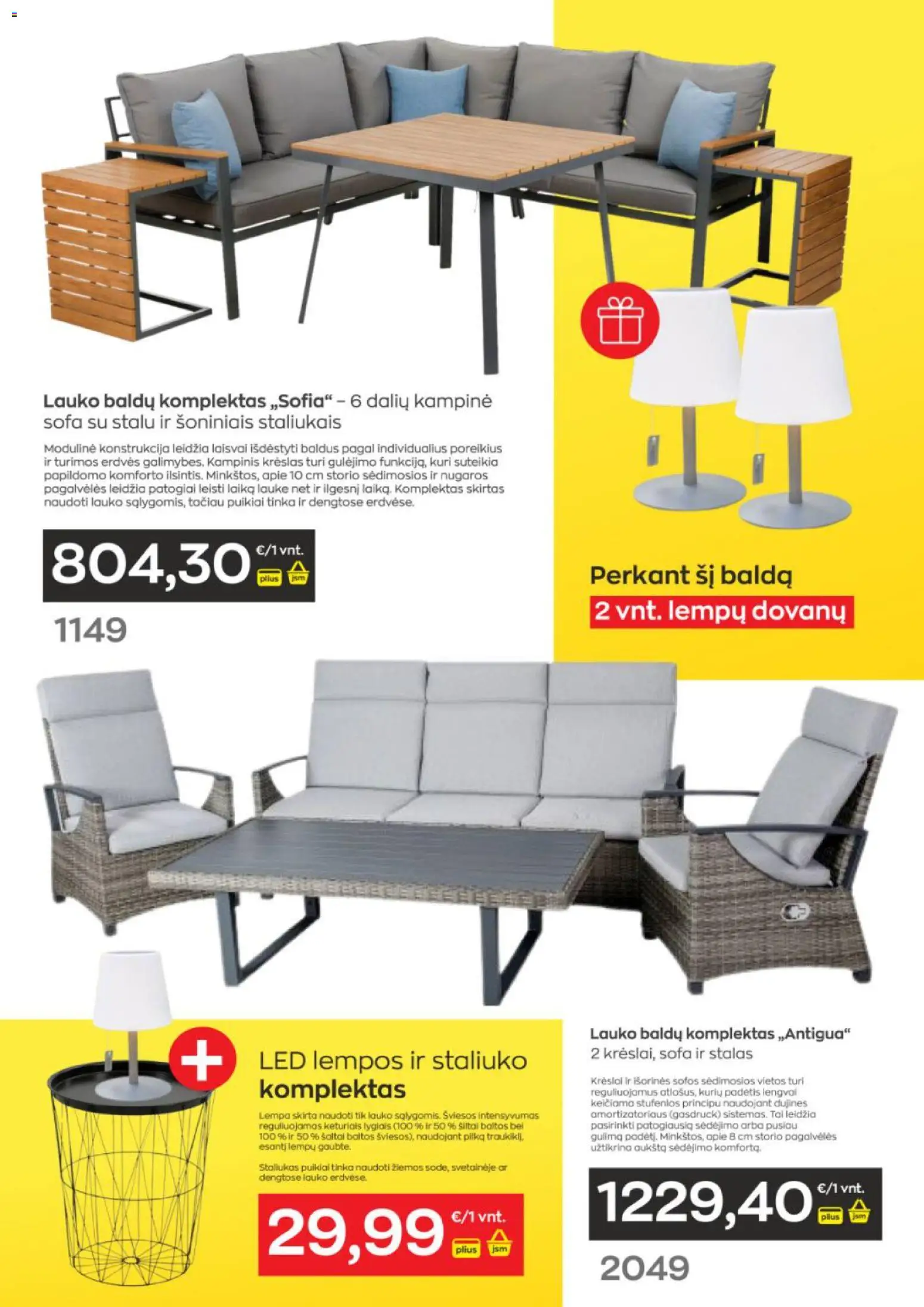 Jupoja akcijos nuo 10.03.2026 | Puslapis: 8 | Prekių: Sofa, Stalas, Lempa
