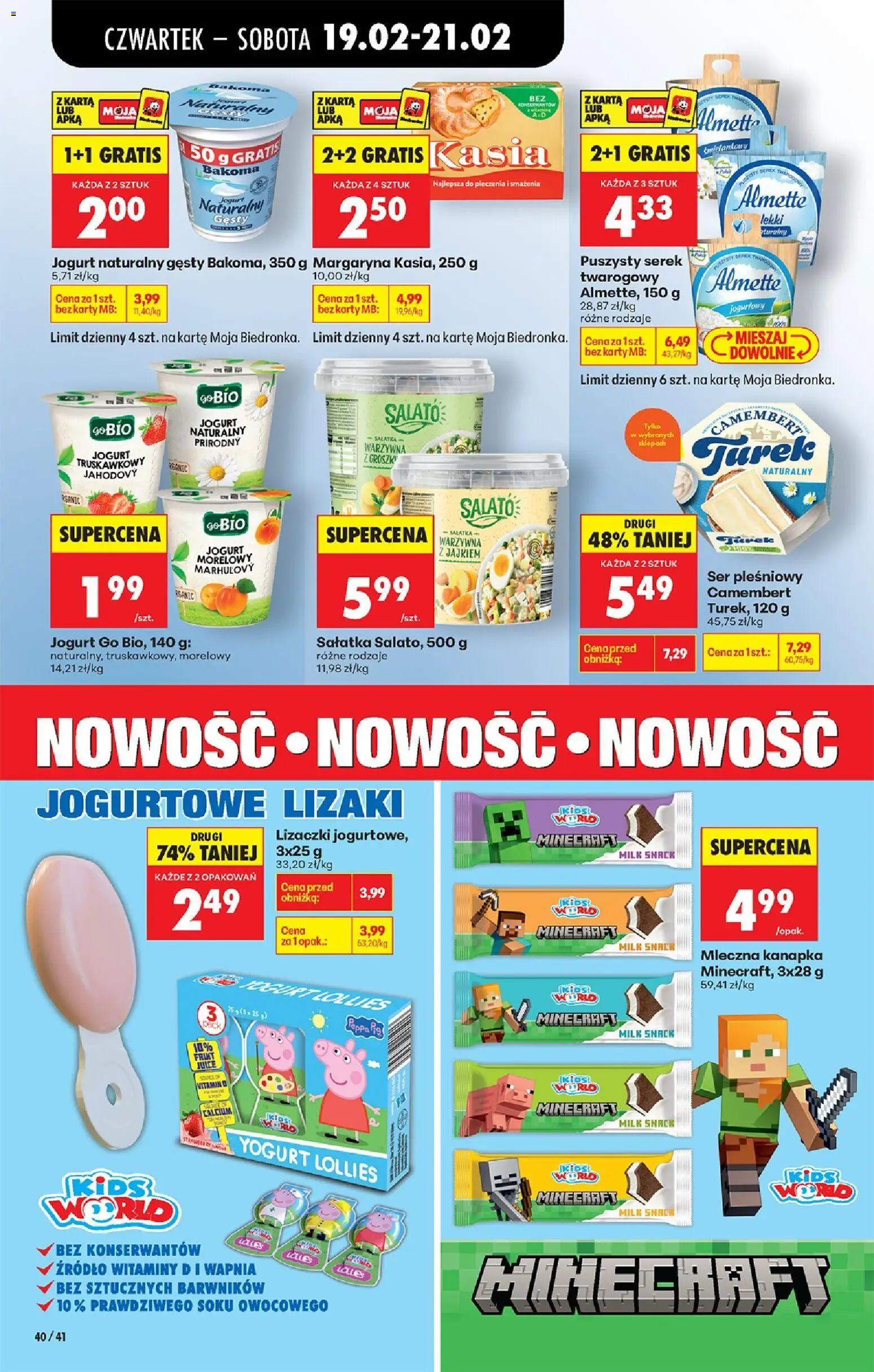 Biedronka Polsko leták - W tym tygodniu od 19.02.2026 | Strana: 46 | Produkty: Jogurt, Karty, Camembert