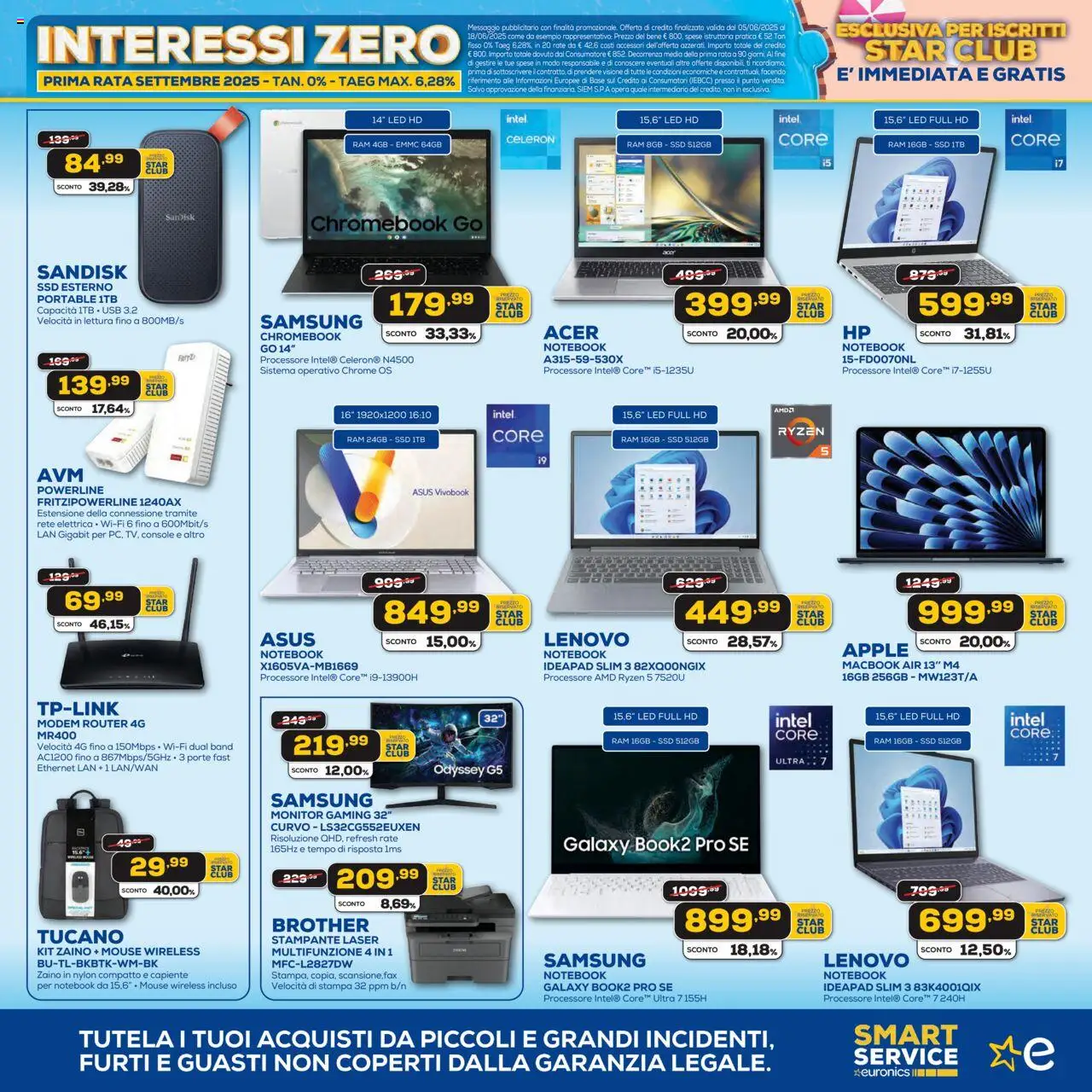 Volantino Euronics del 05.06.2025 | Pagina: 7 | Prodotti: Router, Monitor, Mouse, Samsung