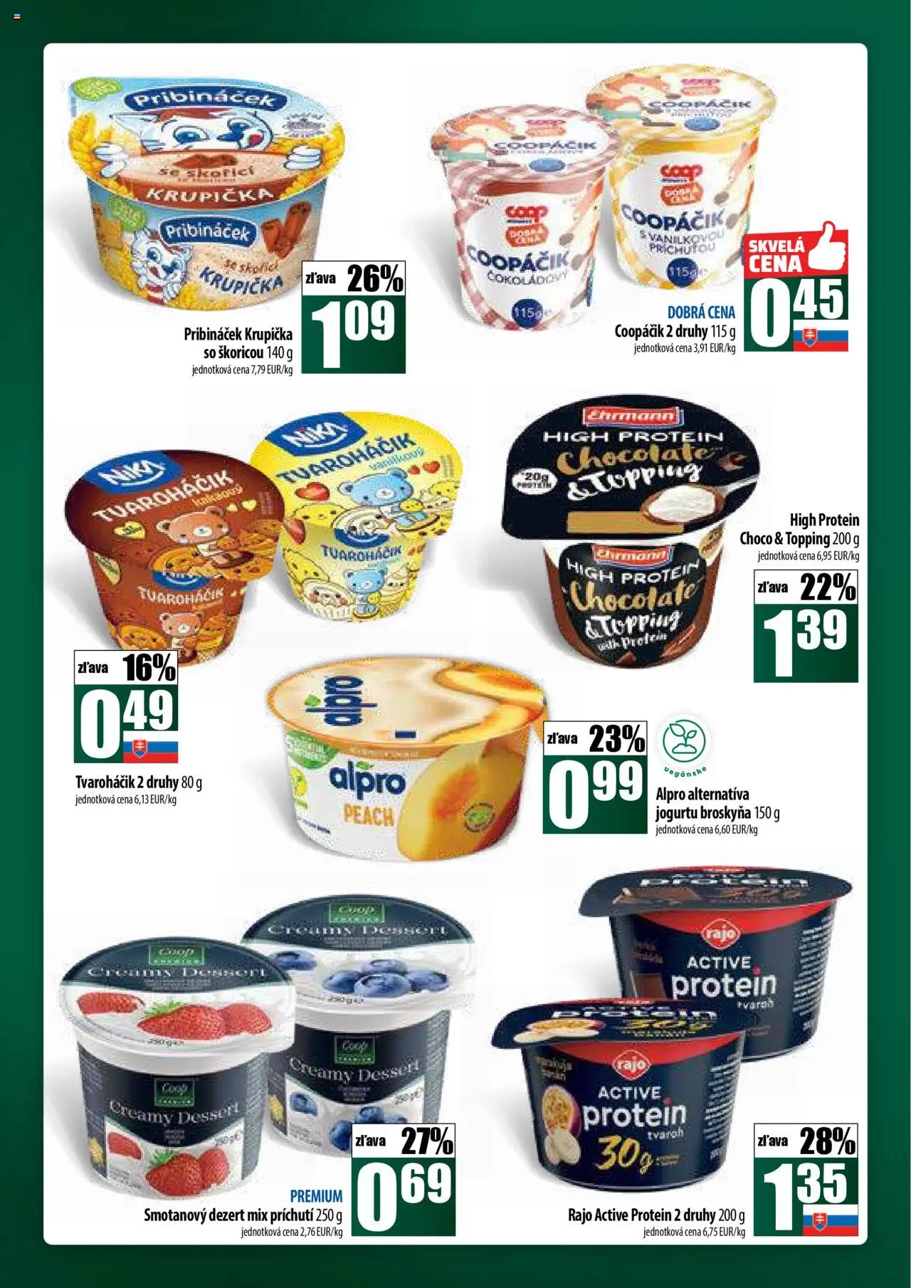 COOP Jednota široká ponuka │ platný od 24.07.2025 | Strana: 20 | Produkty: Protein, Tvaroh, Alpro