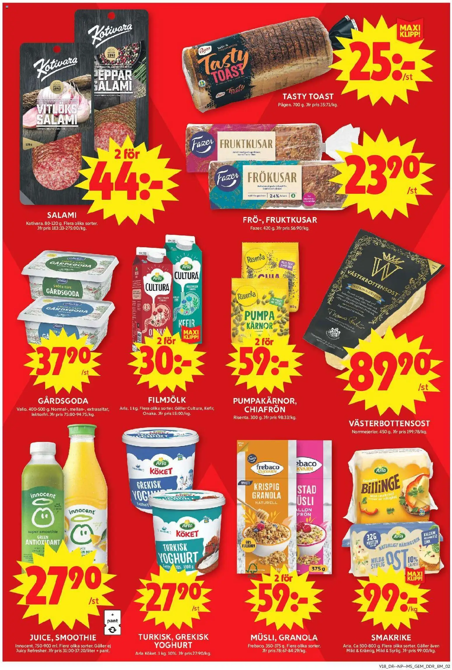 ICA Maxi reklamblad aktuell från 27.04.2026 | Sida: 8 | Produkter: Kvarn, Yoghurt, Granola, Pumpa