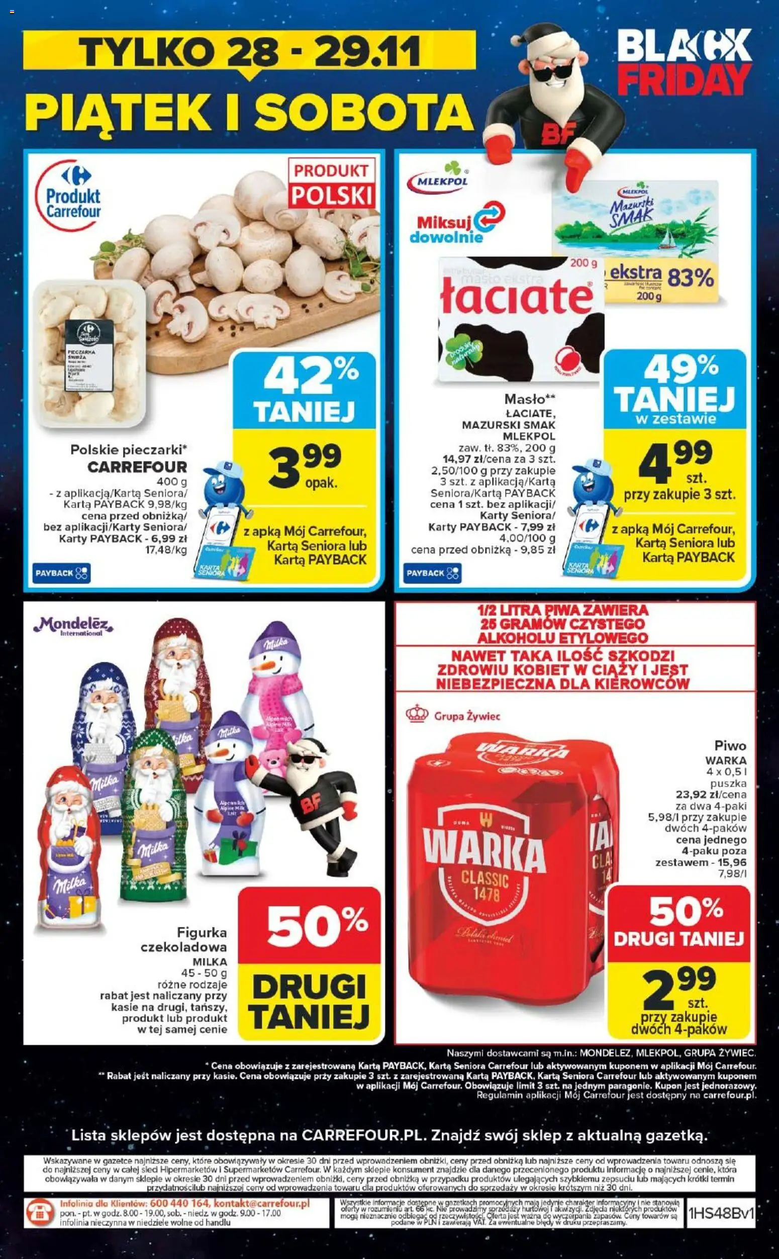 Carrefour Black Friday od 27.11.2025 | Strona: 8 | Produkty: Czekoladowa, Milka, Warka, Masło