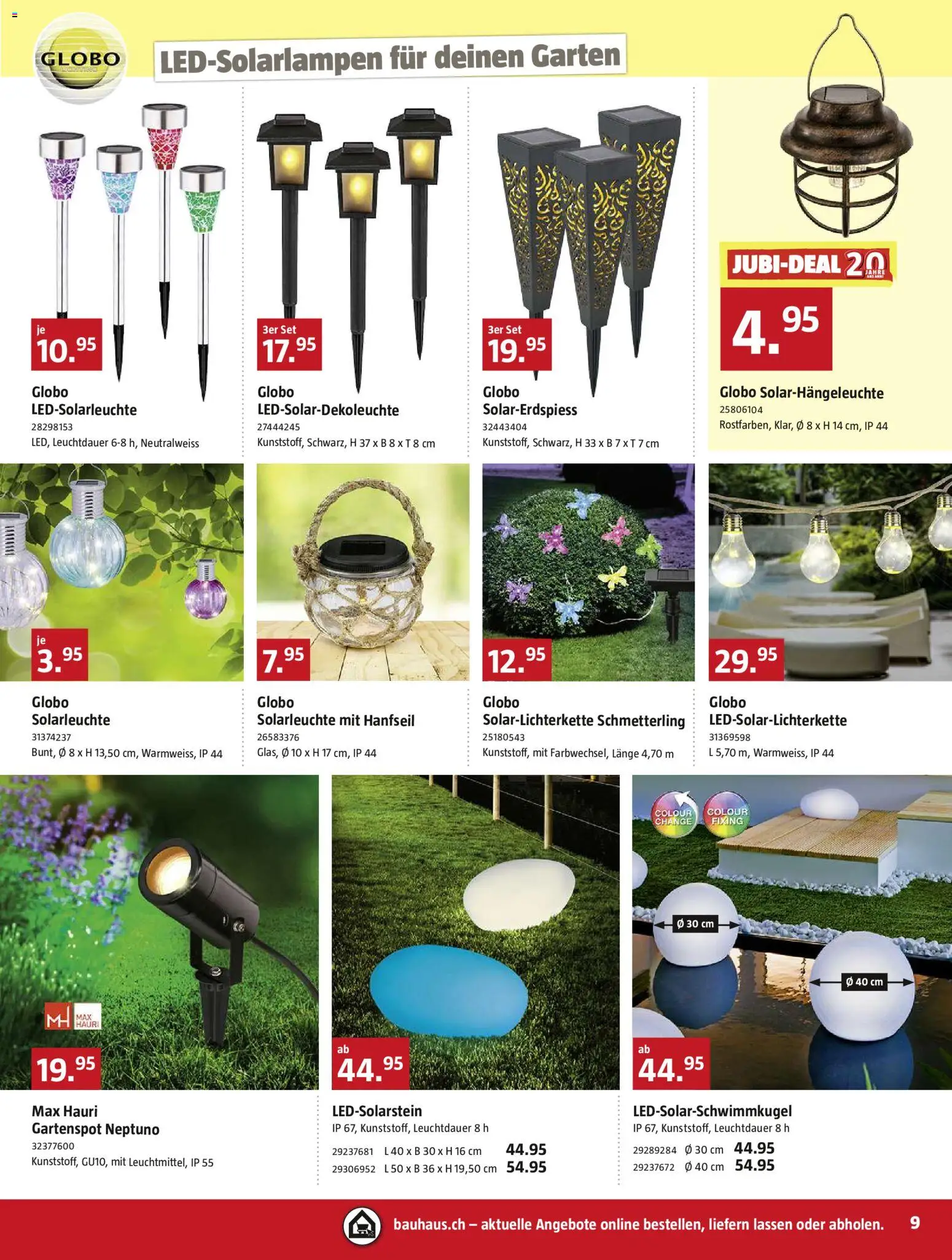 Bauhaus aktionen – gültig ab 23.03.2026 | Seite: 9 | Produkte: Solarleuchte