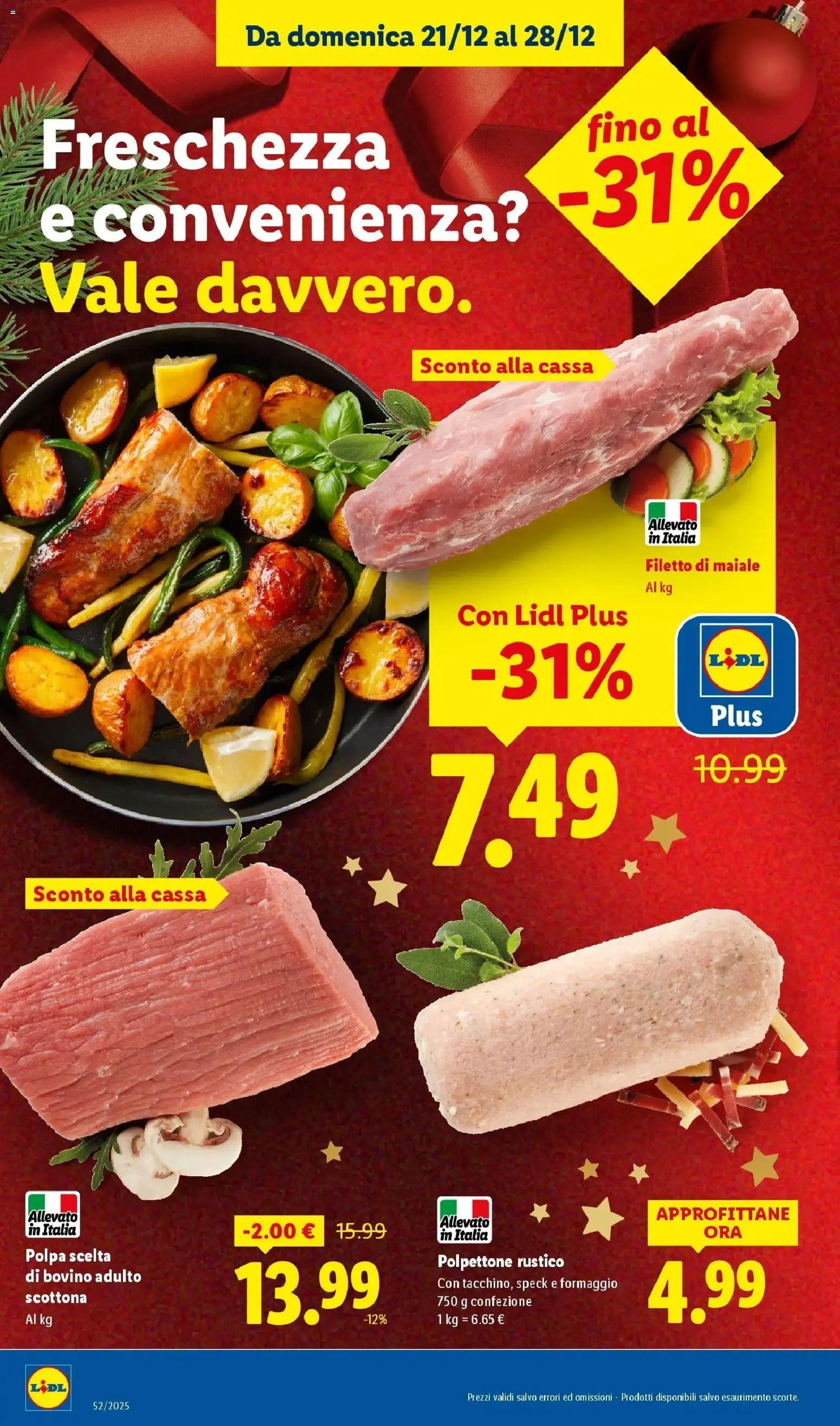 Volantino Lidl del 20.12.2025 | Pagina: 4 | Prodotti: Speck, Bovino, Maiale, Formaggio
