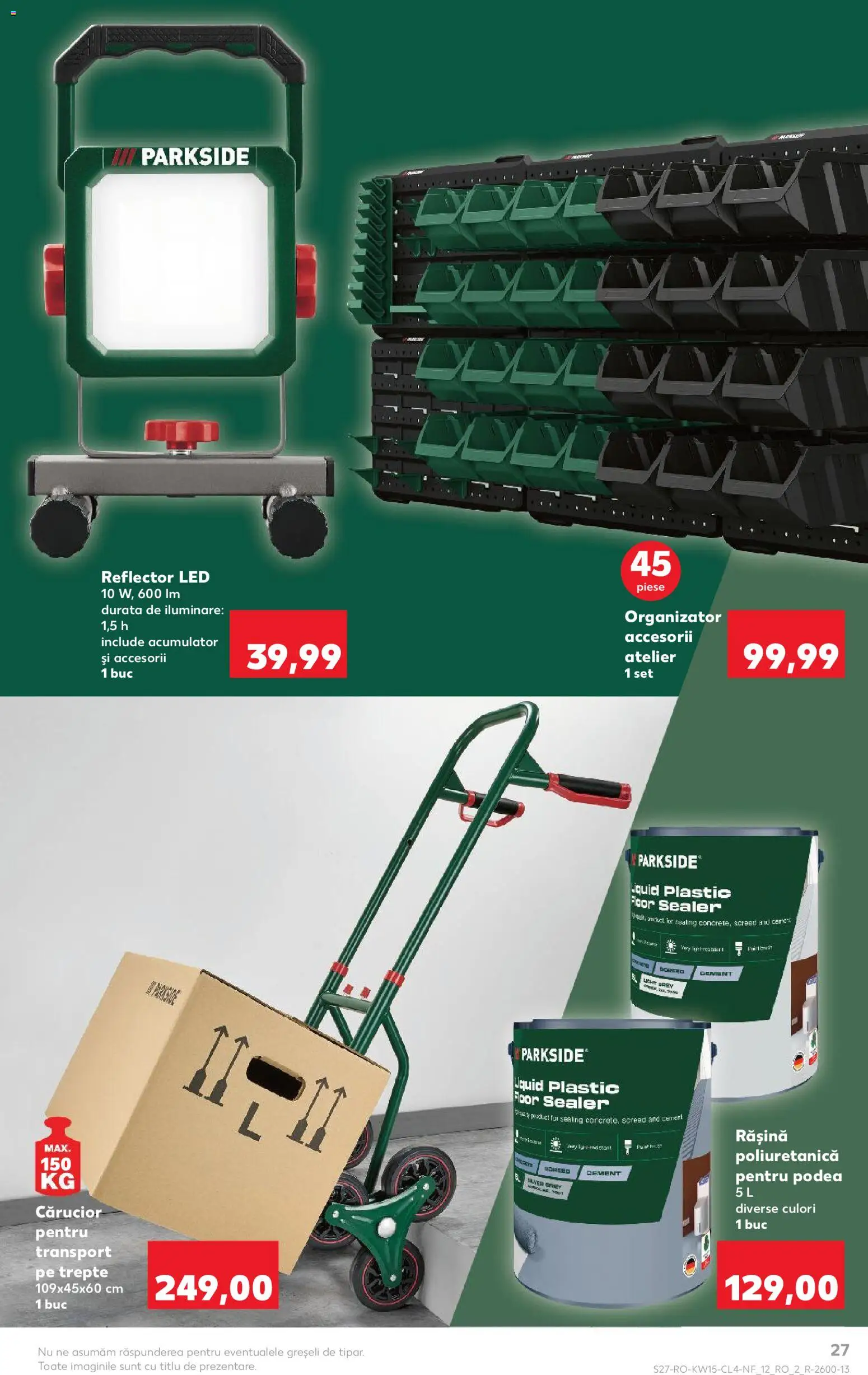 Kaufland RO akciós ujság - amely érvényes a következő dátumtól: 08.04.2026 | Oldal: 27 | Termékek: Parkside, Cement