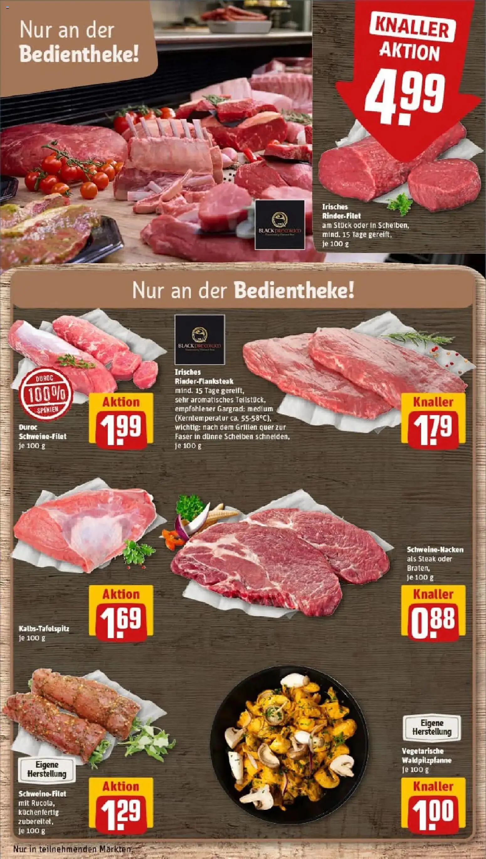 Rewe prospekt Neubrandenburg	 – gültig ab 10.11.2025 | Seite: 10 | Produkte: Rinderfilet, Rucola, Schweinefilet, Steak