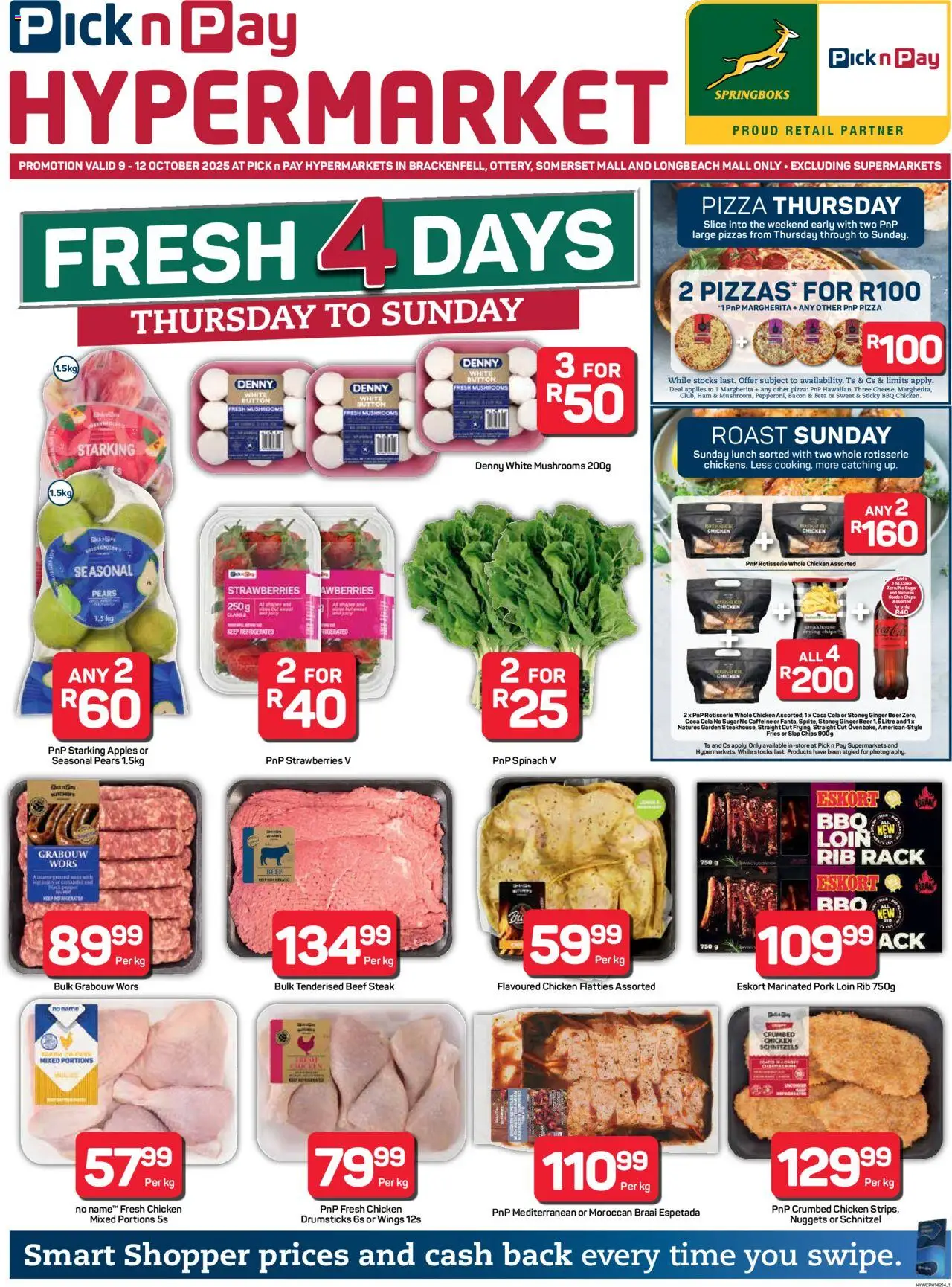 New Pick n Pay catalogue – valid from 09.10.2025 | Page: 1 | Products: Beer, Chicken, Apples, Chips