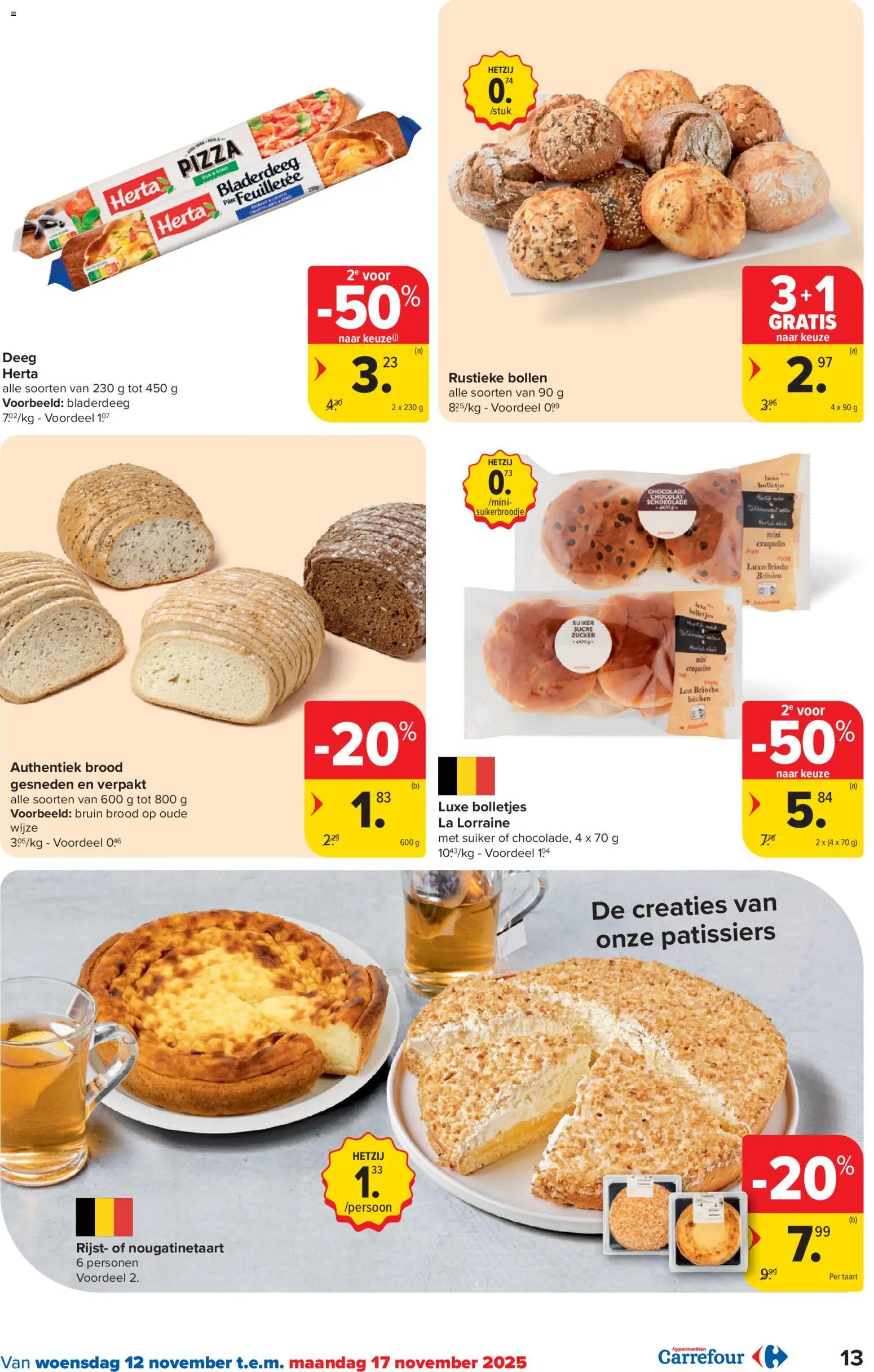 {H1} | Pagina: 13 | Producten: Pizza, Bolletjes, La, Taart